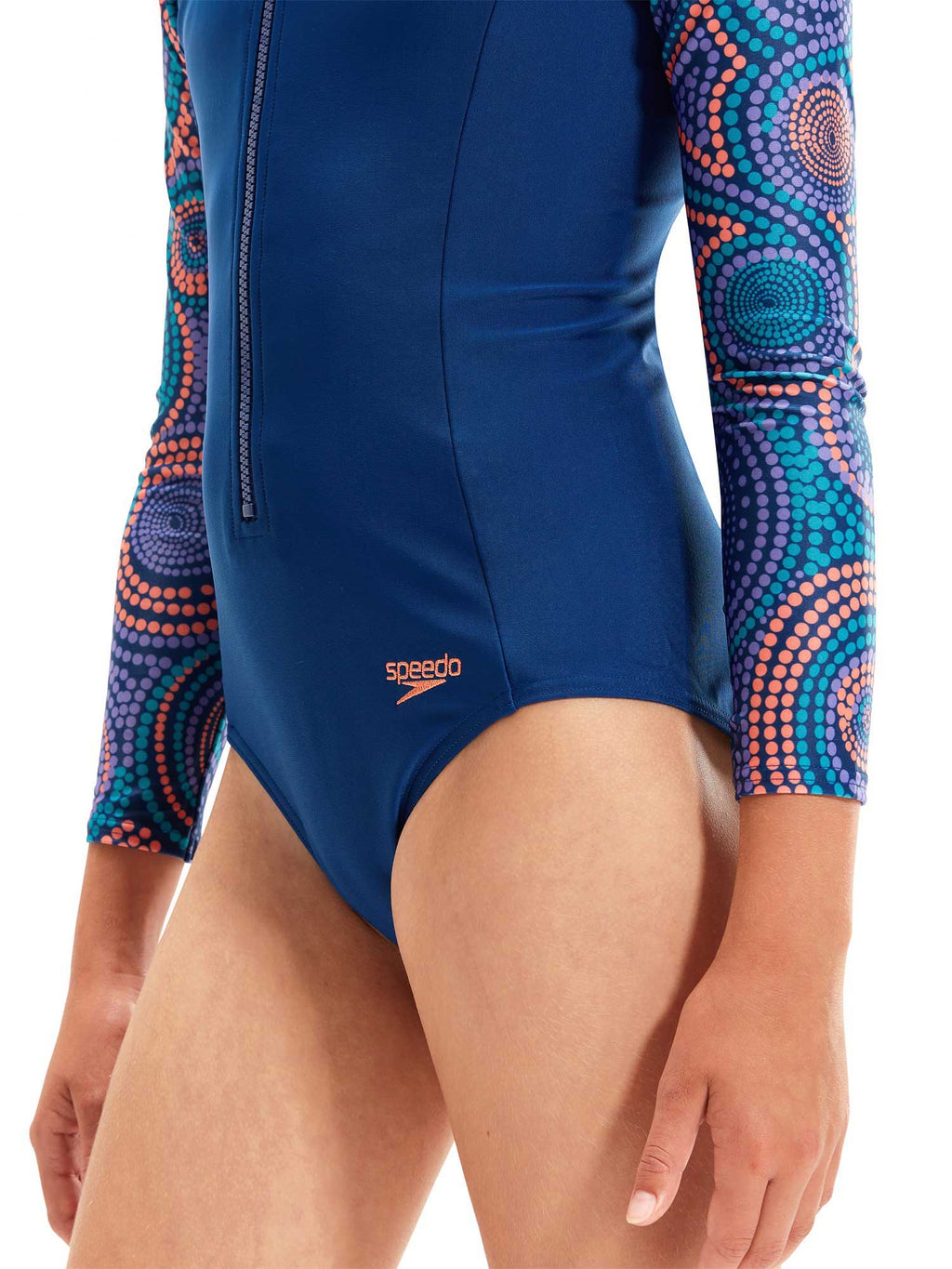 SPEEDO Цял бански GIRLS LONG SLEEVE SWIMSUIT