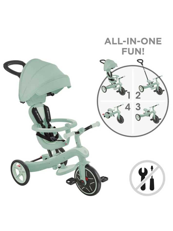 GLOBBER Триколка 4 в 1 EXPLORER TRIKE ECOLOGIC