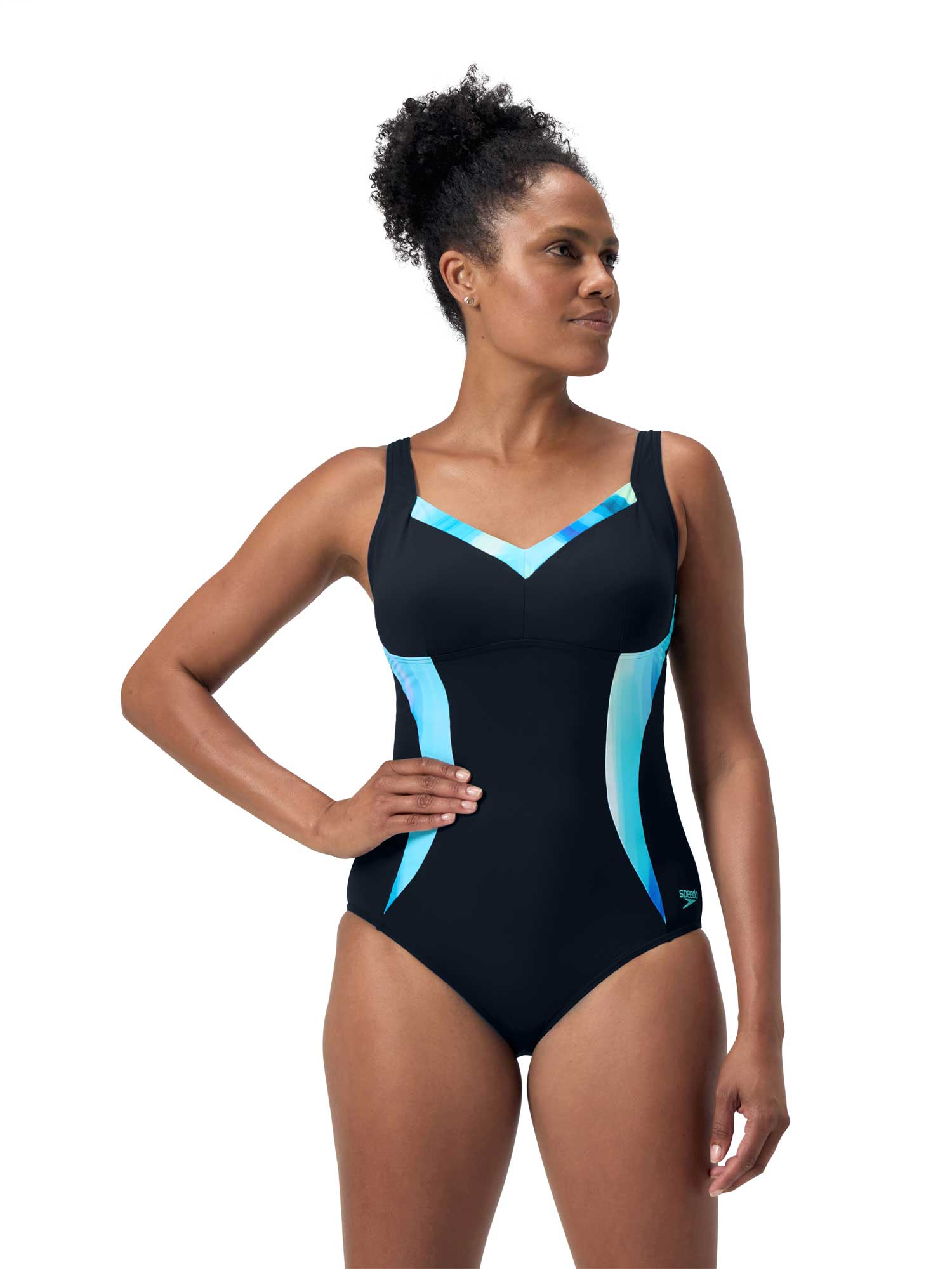 SPEEDO Цял бански WOMENS SHAPING PRINTED LUNAELUSTRE