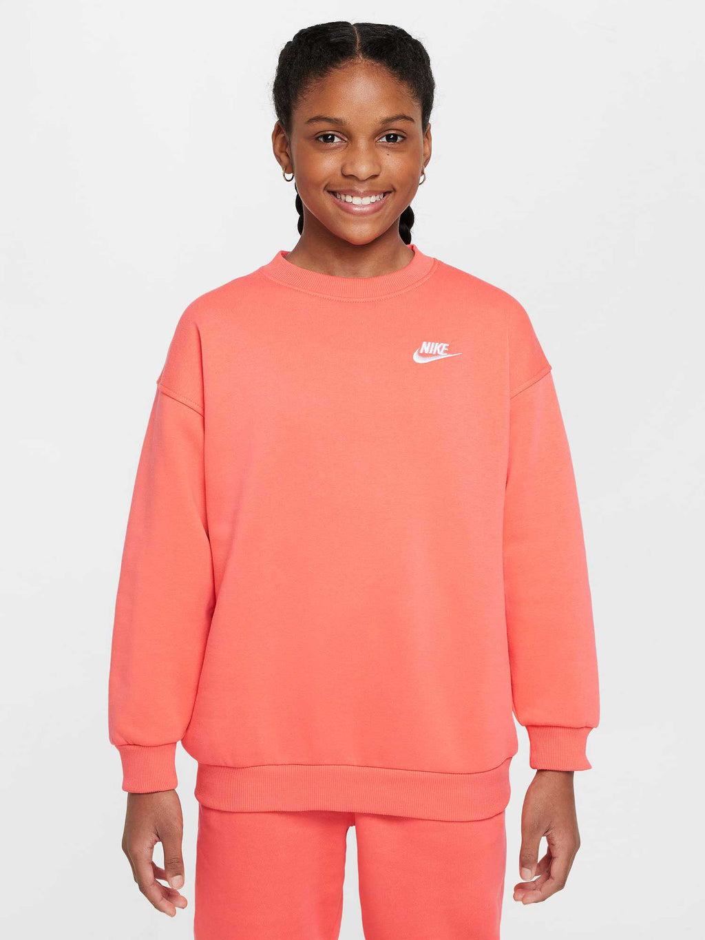 NIKE Блуза G NSW CLUB FLC OVRSZD CREW LBR