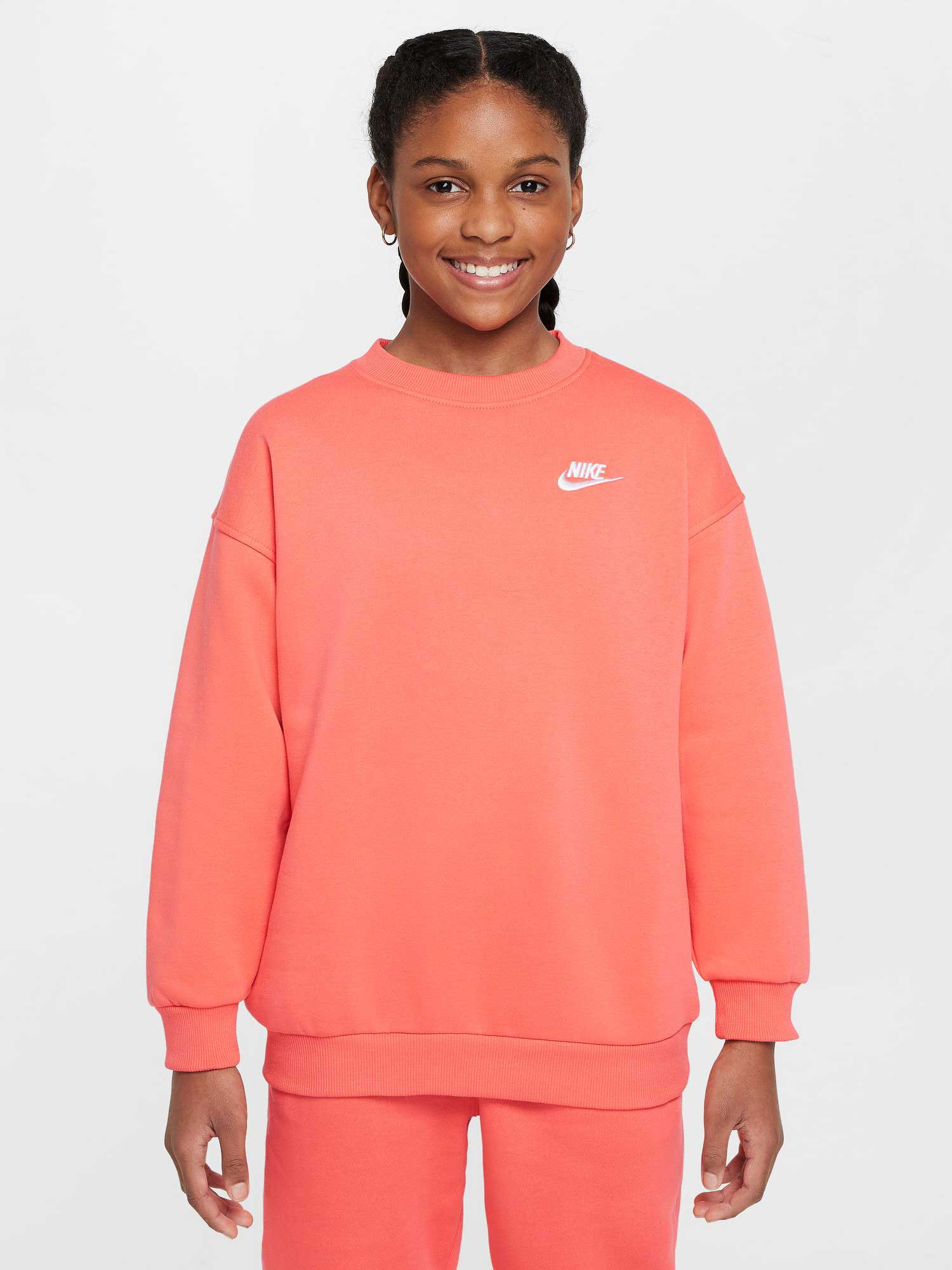 NIKE Блуза G NSW CLUB FLC OVRSZD CREW LBR