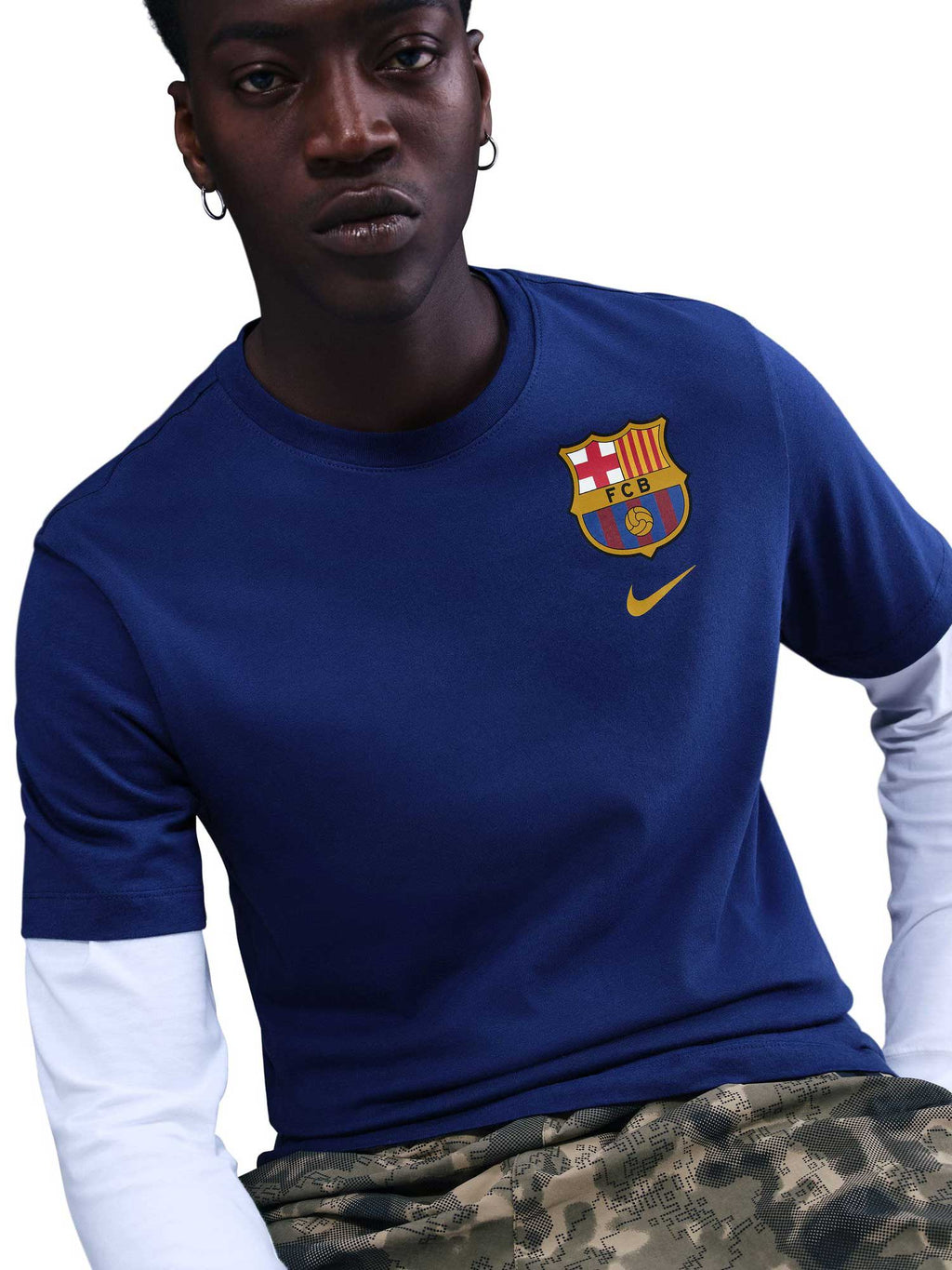 NIKE Тениска FCB M NK CREST TEE