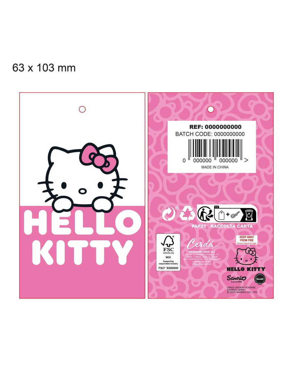 CERDA Шапка HELLO KITTY