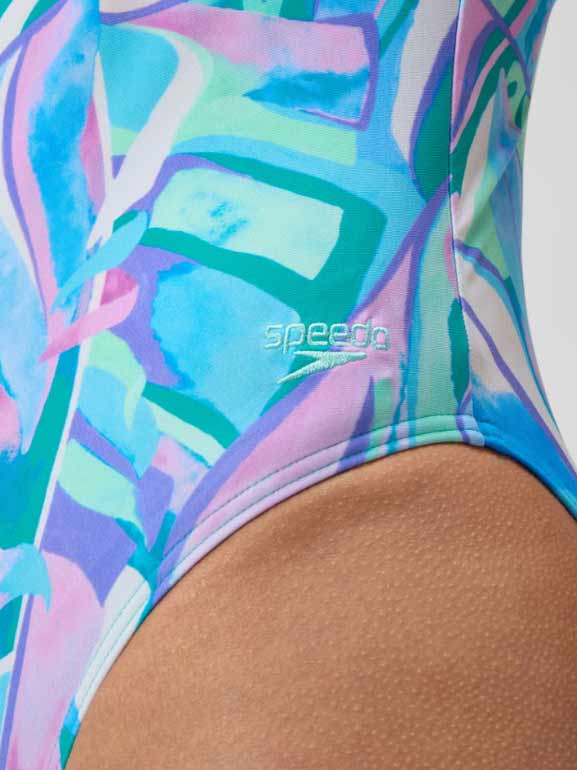 SPEEDO Цял бански WOMENS PRINTED ADJUSTAB