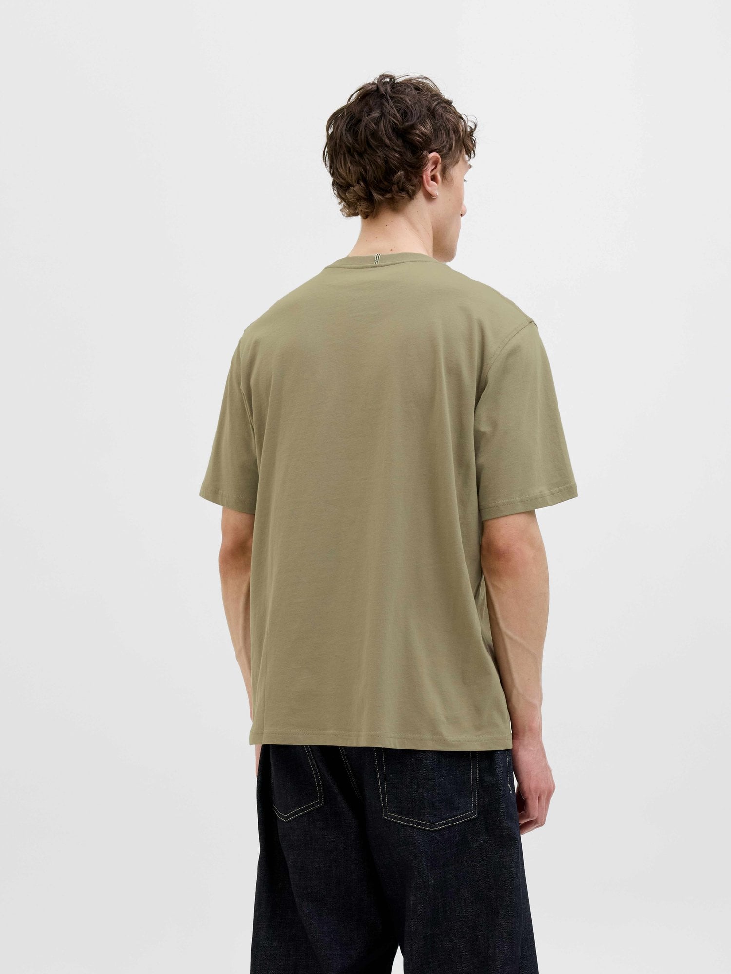 JACK & JONES Тениска JORFREDERIKSBERG BOX SCRIPT TEE SS CN LN