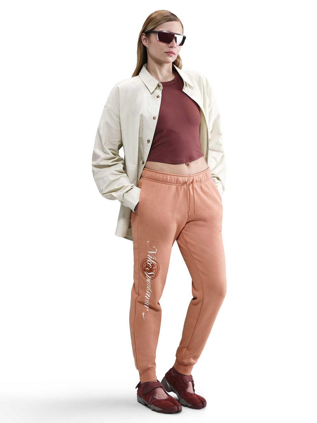 NIKE Спортно долнище W NSW CLUB FLC GX STD PANT