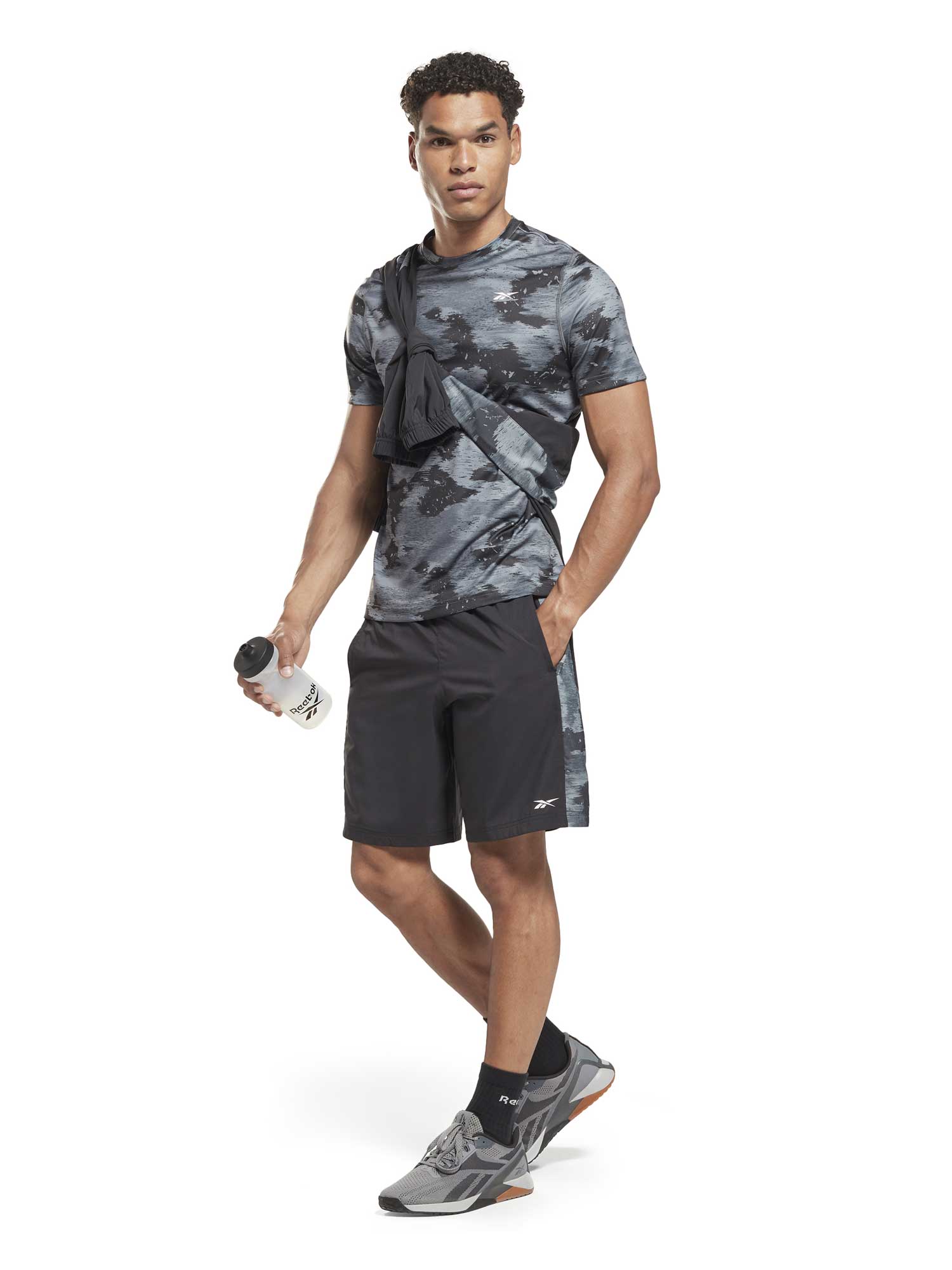 REEBOK Къси панталони Training Camo Woven