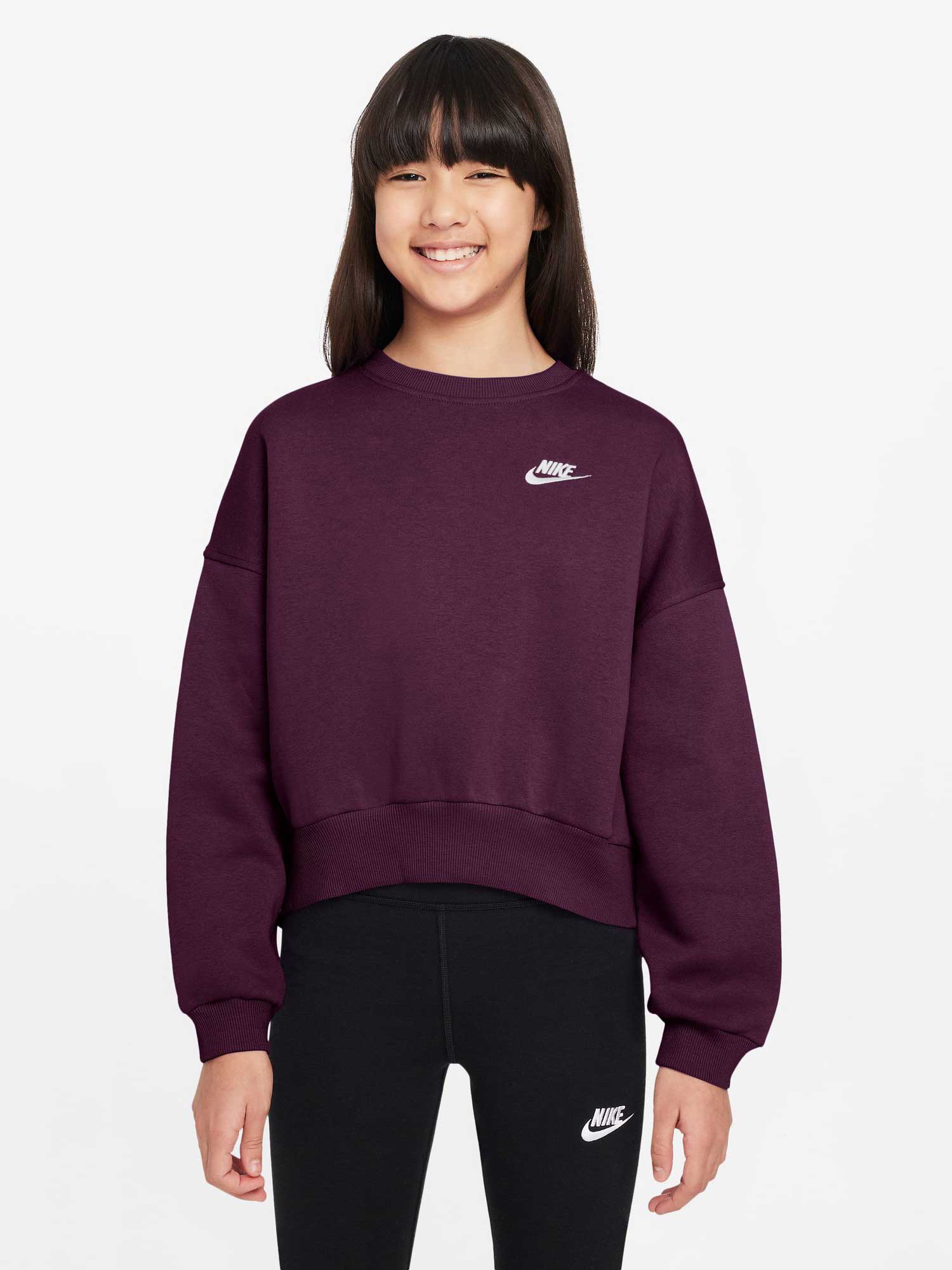 NIKE Блуза G NSW CLUB FLC BXY CRW LBR