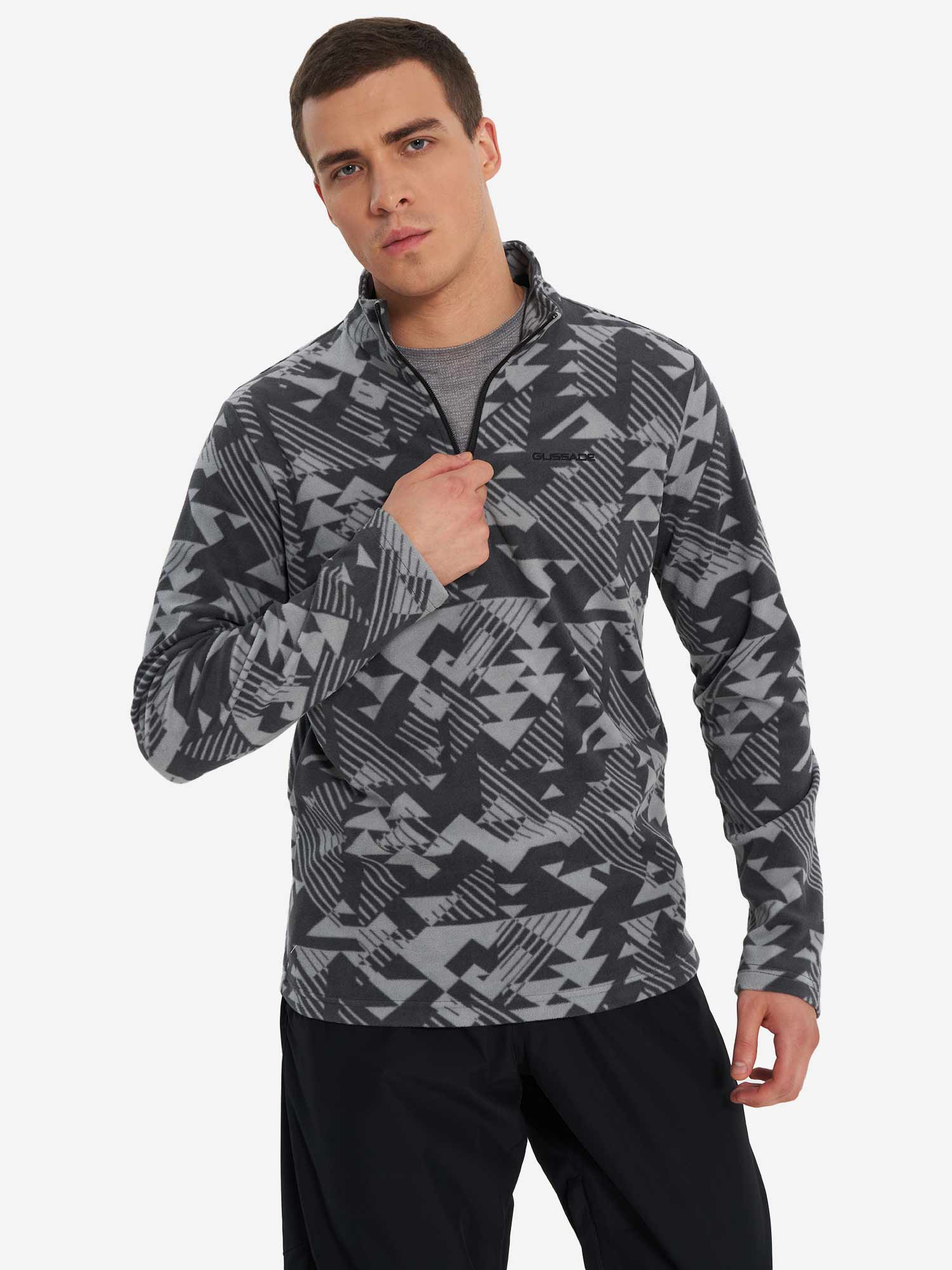 GLISSADE Полар Printed Men's H/Z Fleece
