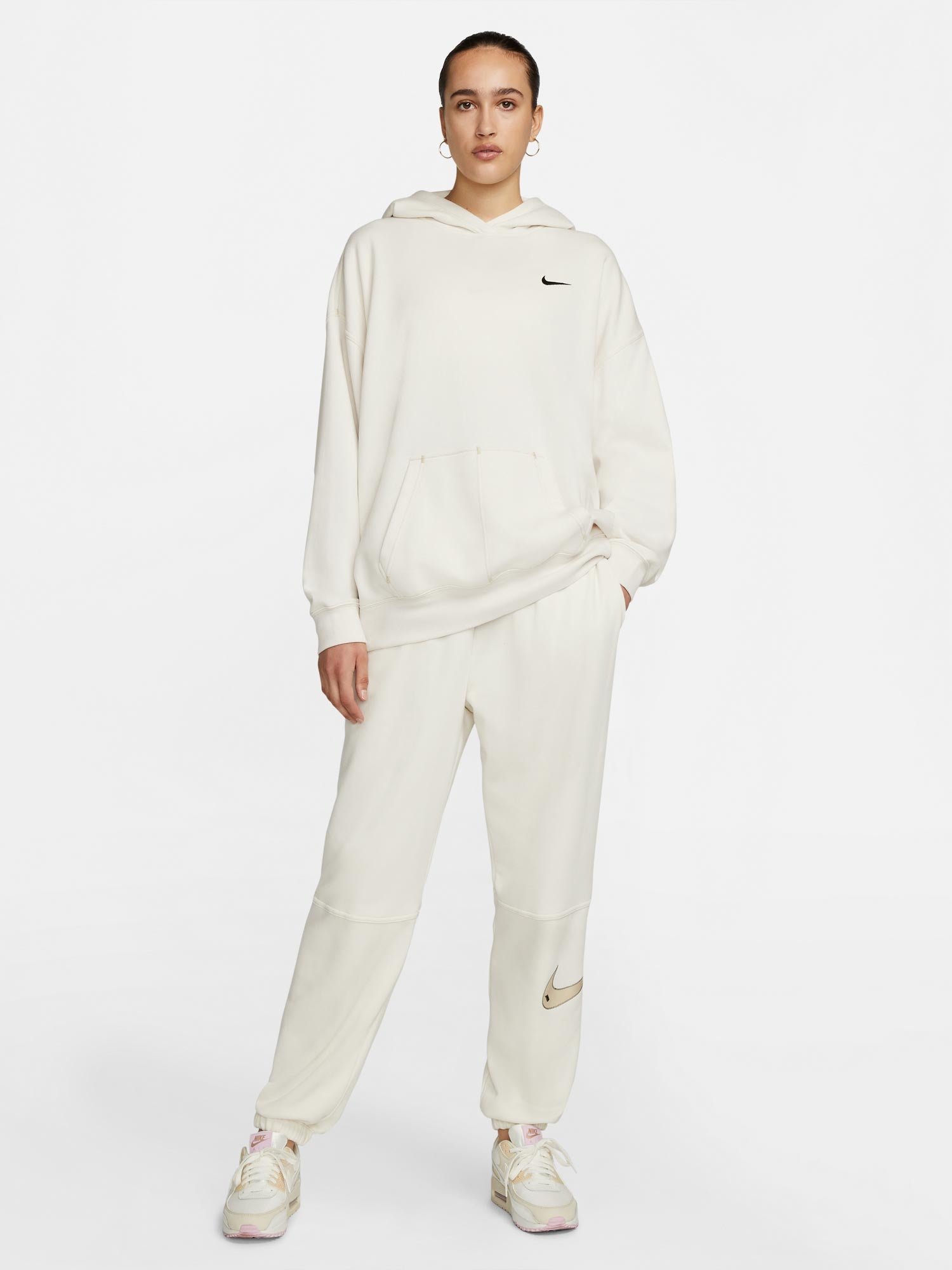 NIKE Спортно долнище W SWSH FLC HR
