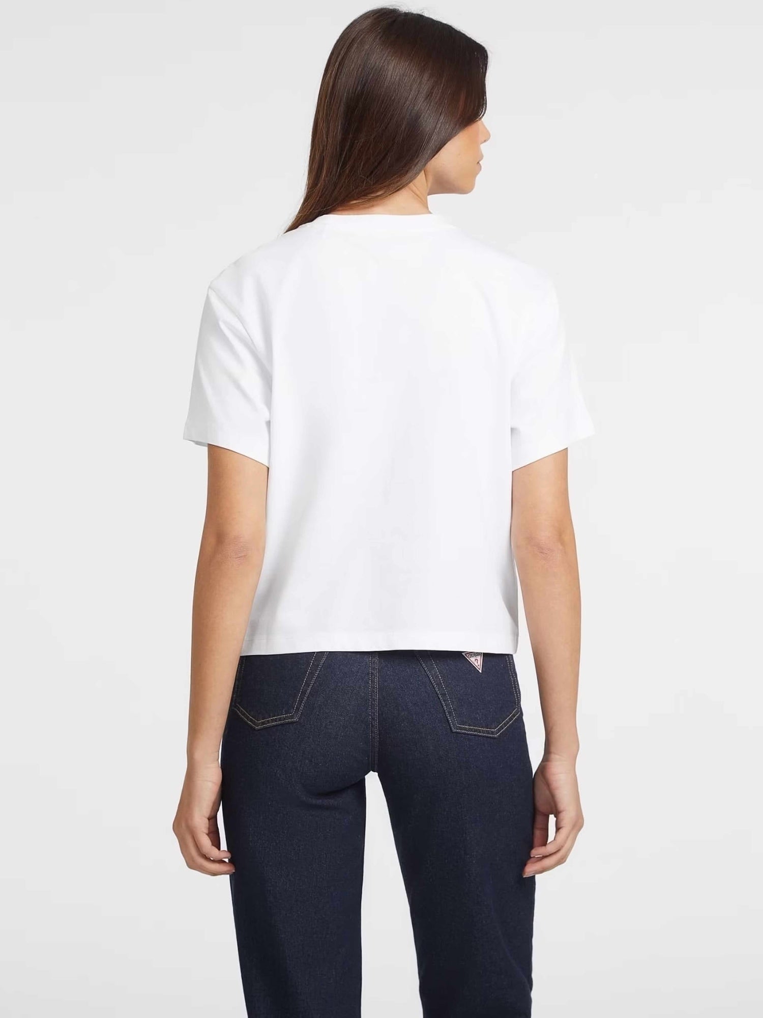 GUESS JEANS Тениска GJ SS CN BOXY MINI TRIANG TEE