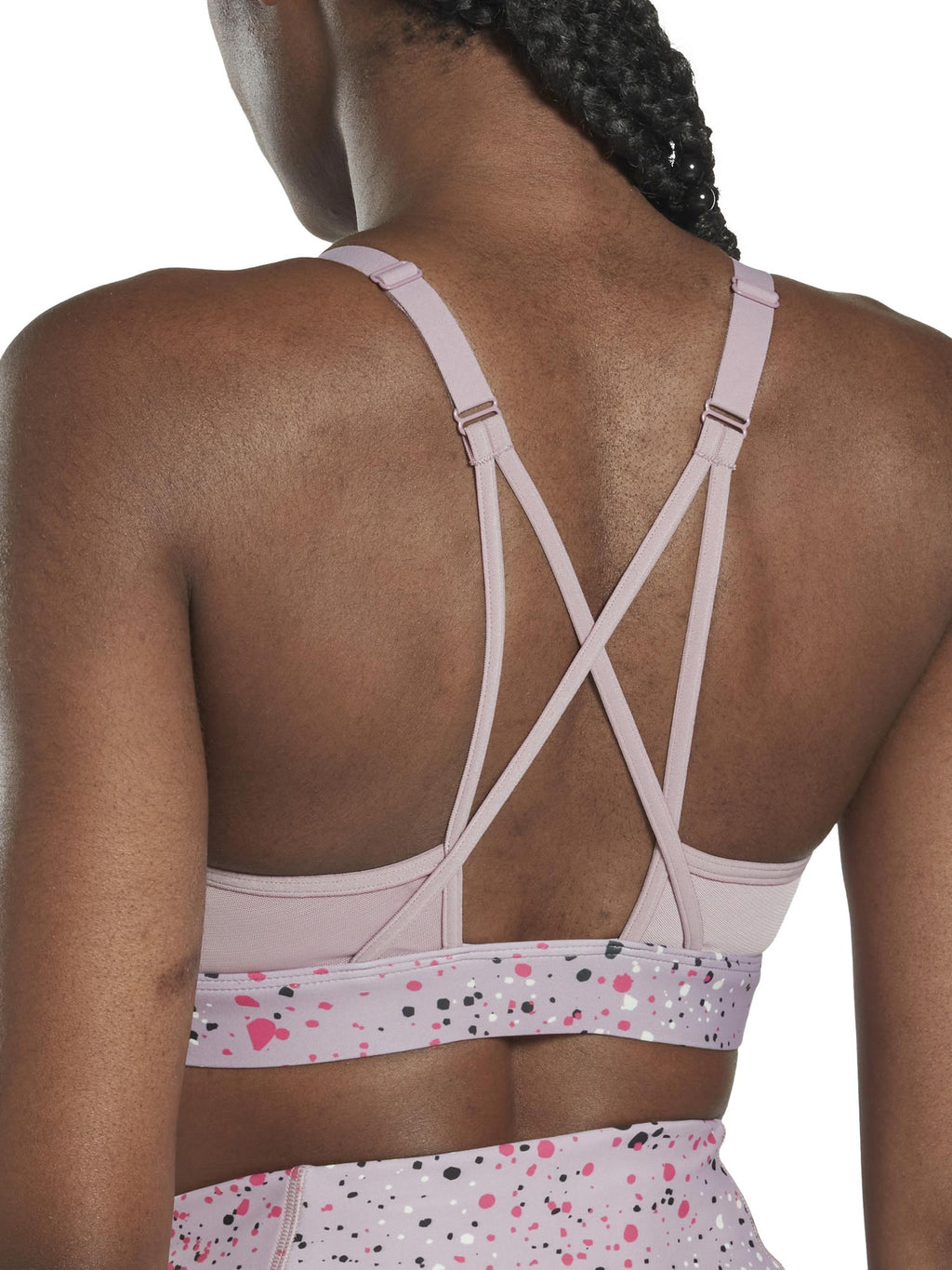 REEBOK Спортен сутиен Lux Multi-Colored Speckle Strappy