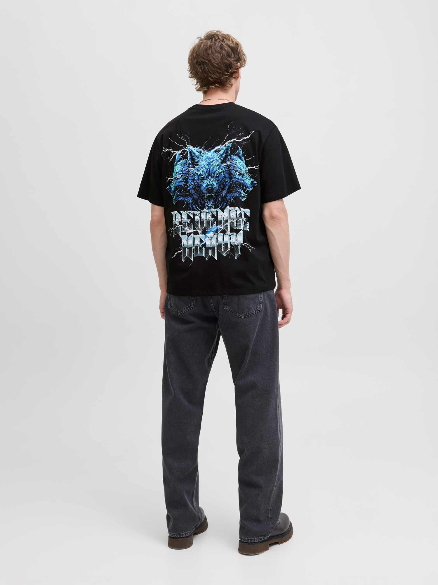 JACK & JONES Тениска JOREAGLEROCK GALLERY TEE SS CREW NECK TG