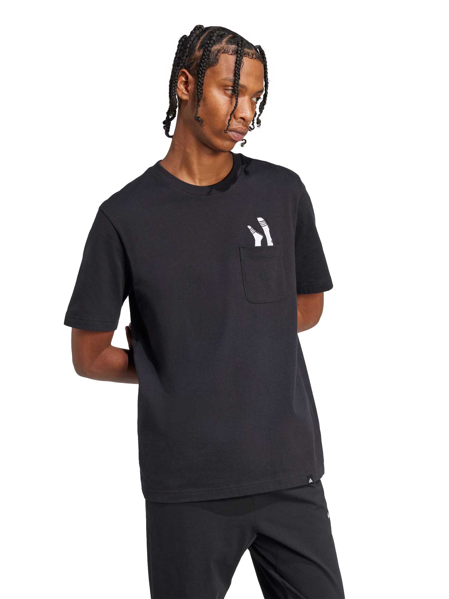 ADIDAS SPORTSWEAR Тениска Lounge Slides Graphic Pocket T-Shirt