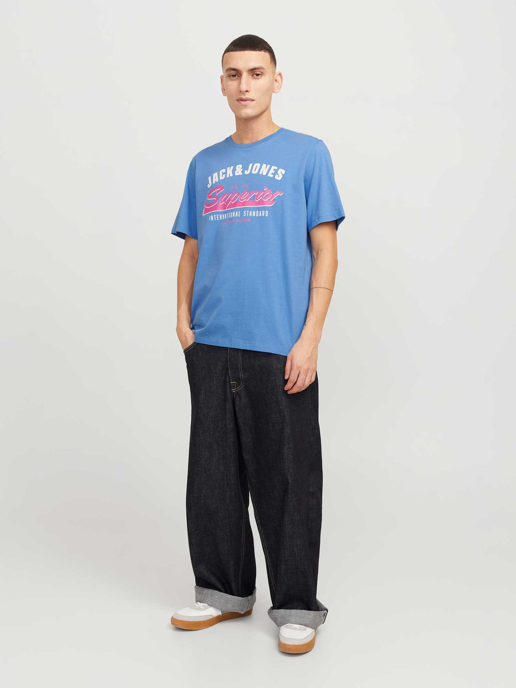 JACK & JONES Тениска JJELOGO TEE SS O-NECK 2 COL SS25 SN