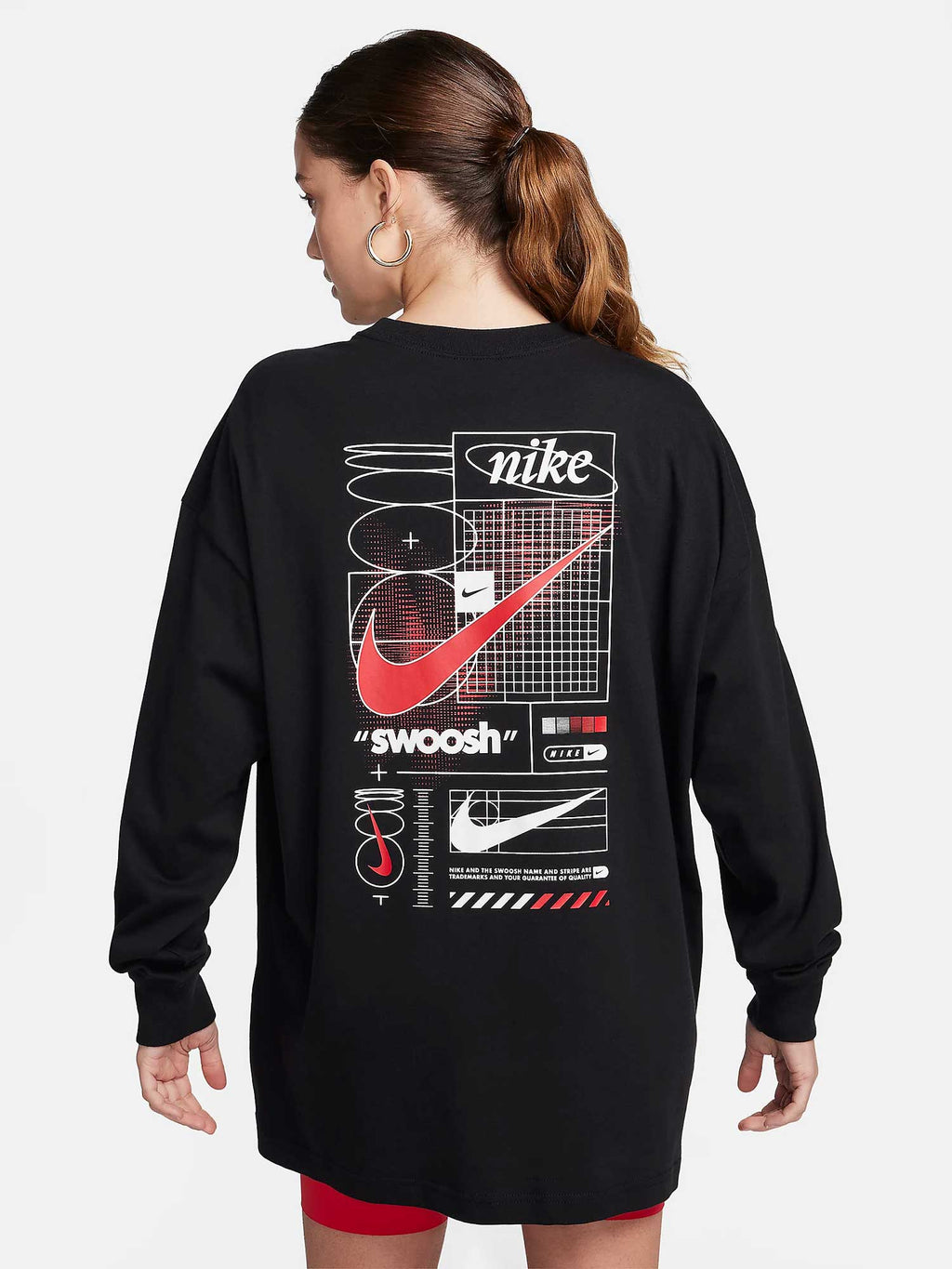 NIKE Блуза W NSW LS TEE BF PRINT SW
