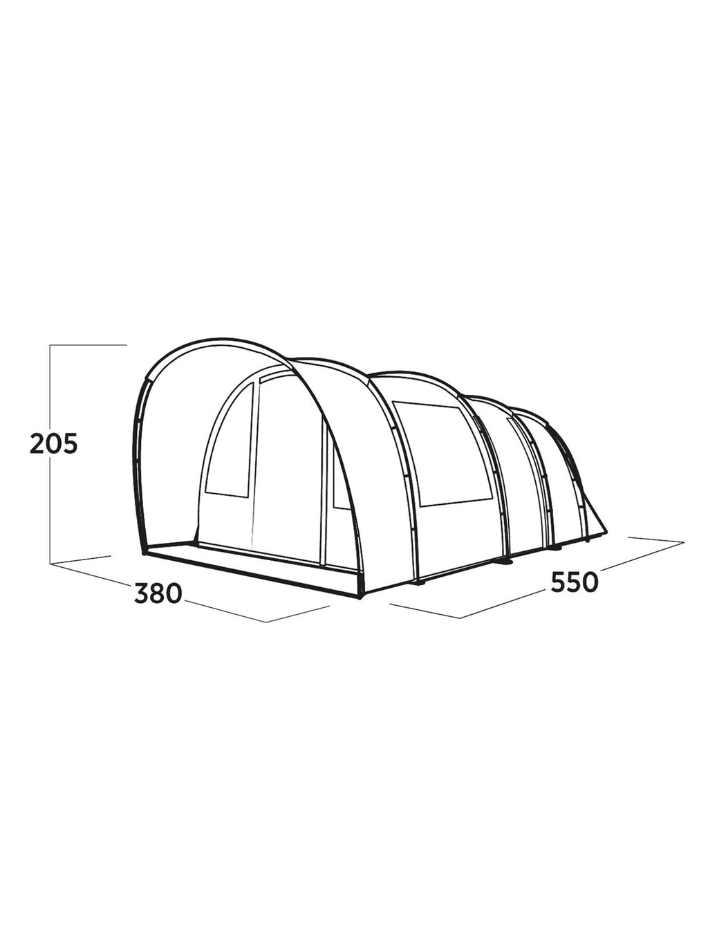 EASY CAMP Шестместна палатка Skarvan 6