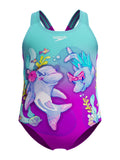 SPEEDO Цял бански GIRLS DIGITAL PRINTED