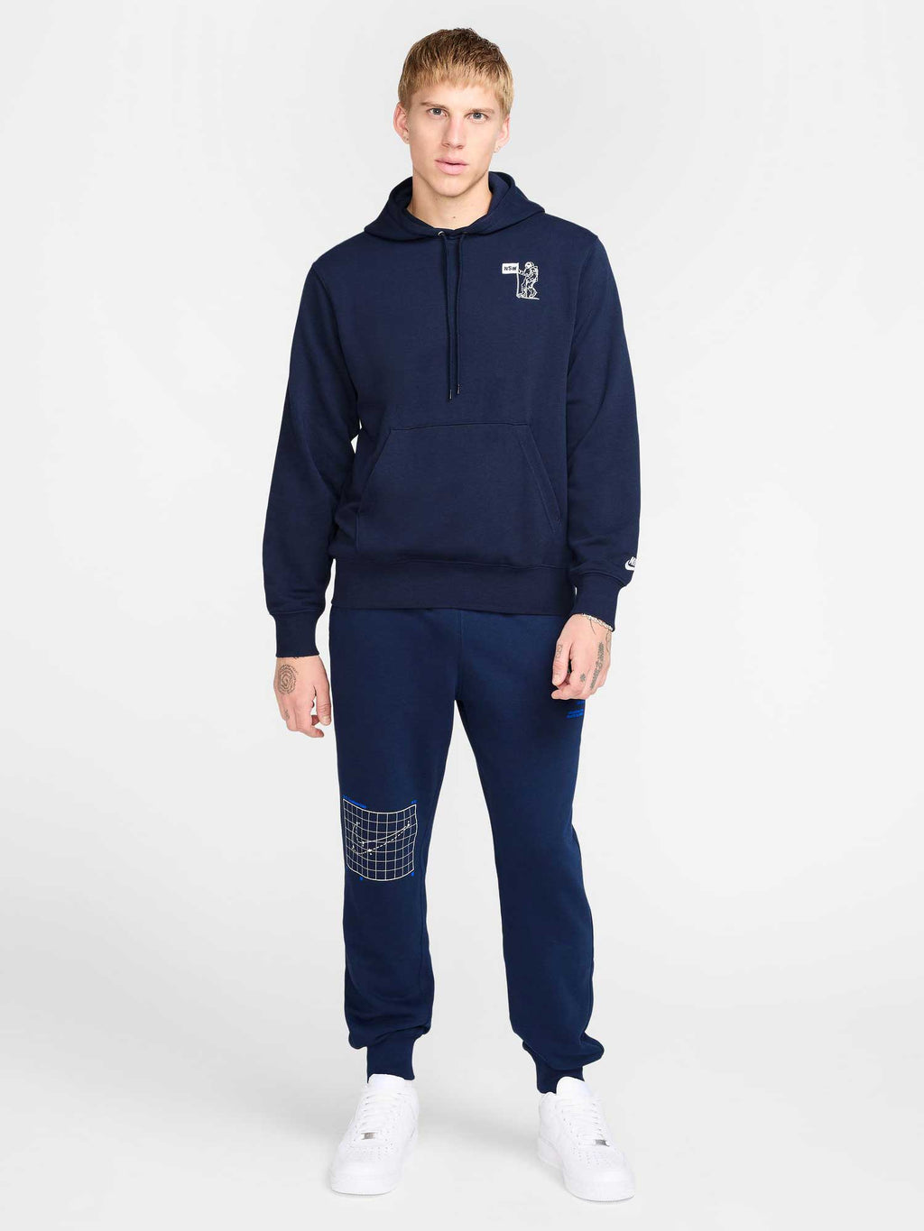 NIKE Суитшърт M NK CLUB FT PO HDY MOON GFX