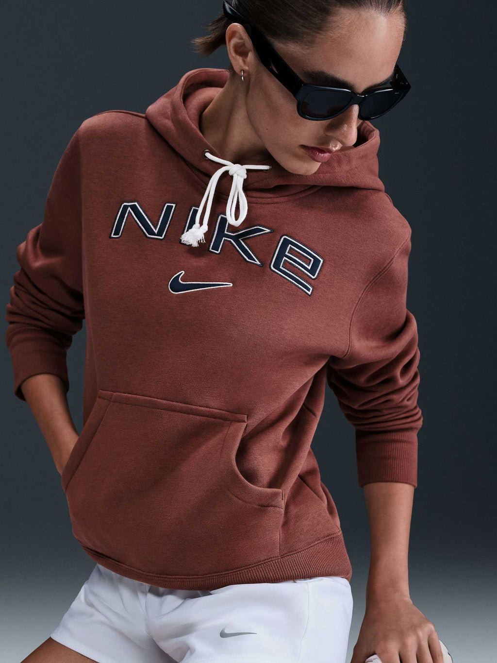NIKE Суитшърт W NSW PHNX FLC STD PO LOGO HDY