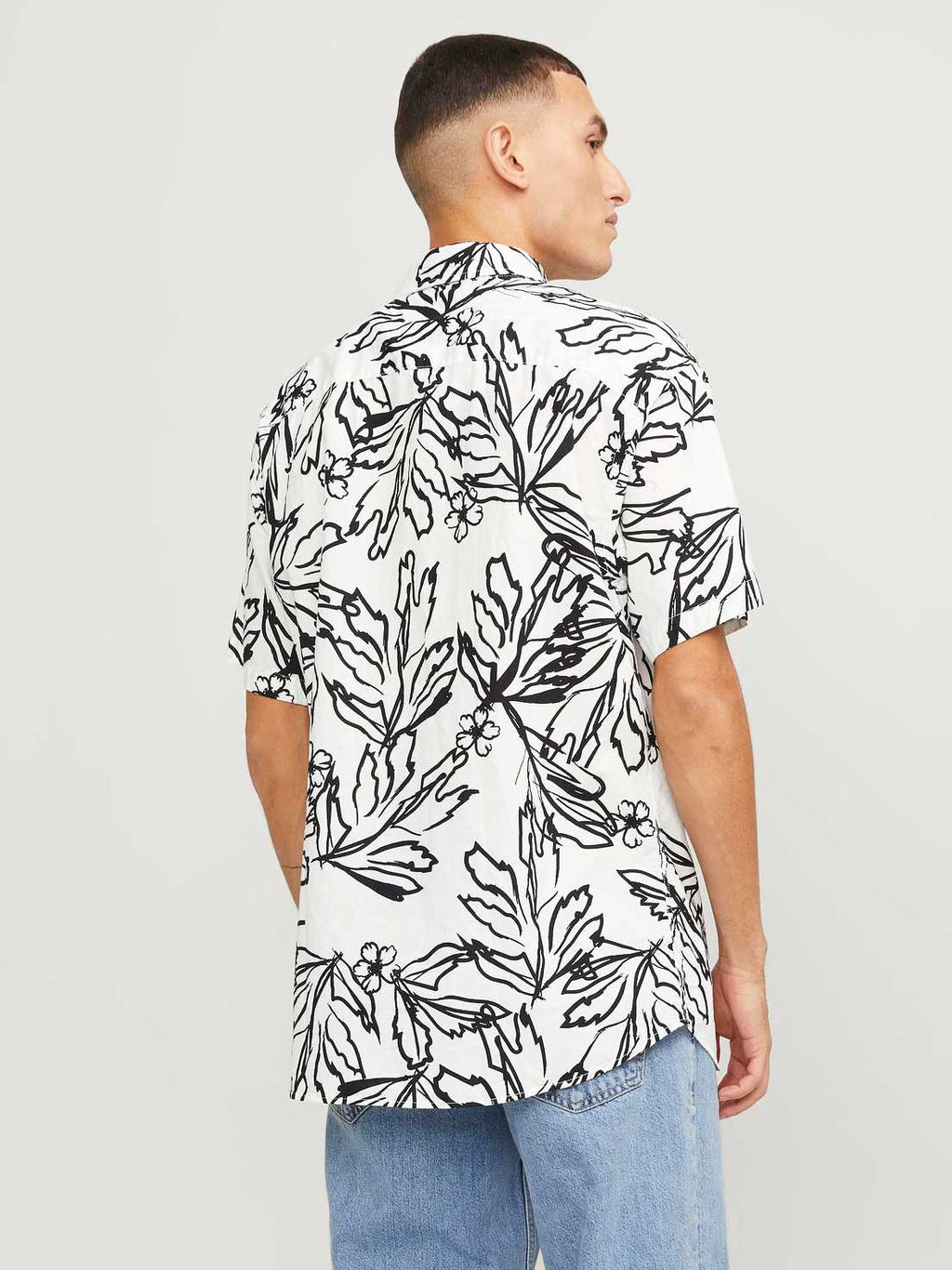 JACK & JONES Риза JORLAFAYETTE AOP SHIRT SS