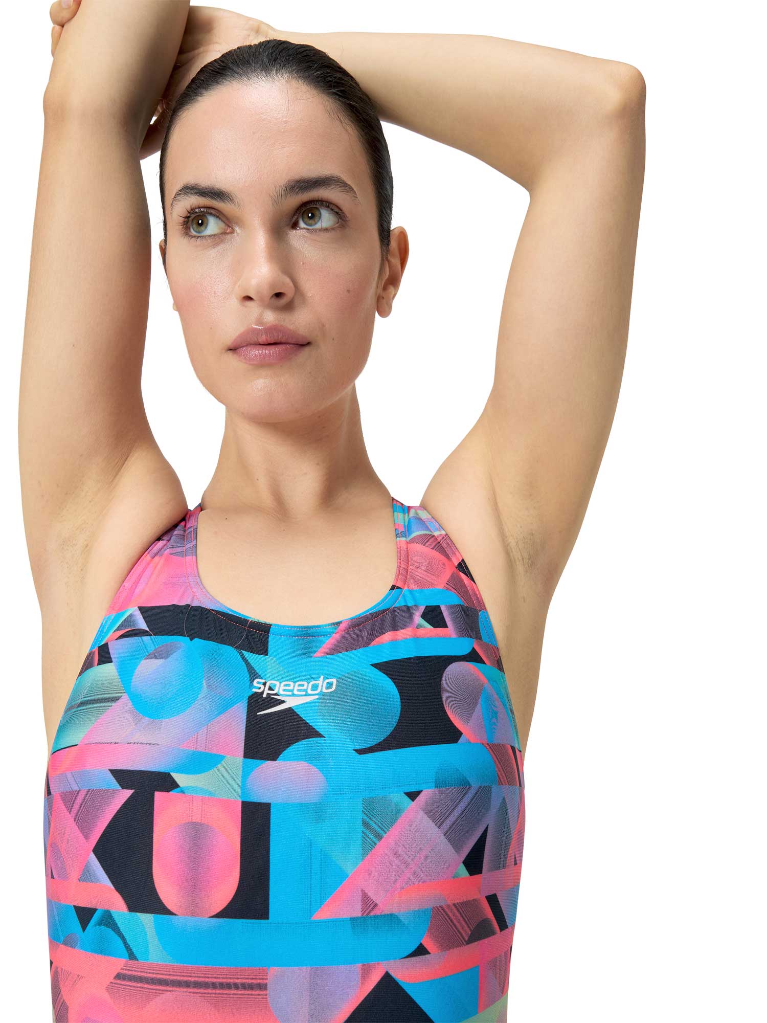 SPEEDO Цял бански WOMENS ALLOVER DIGITAL POWERBACK