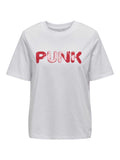 ONLY Тениска ONLCELIA BOXY S/S WORD TOP BOX JRS