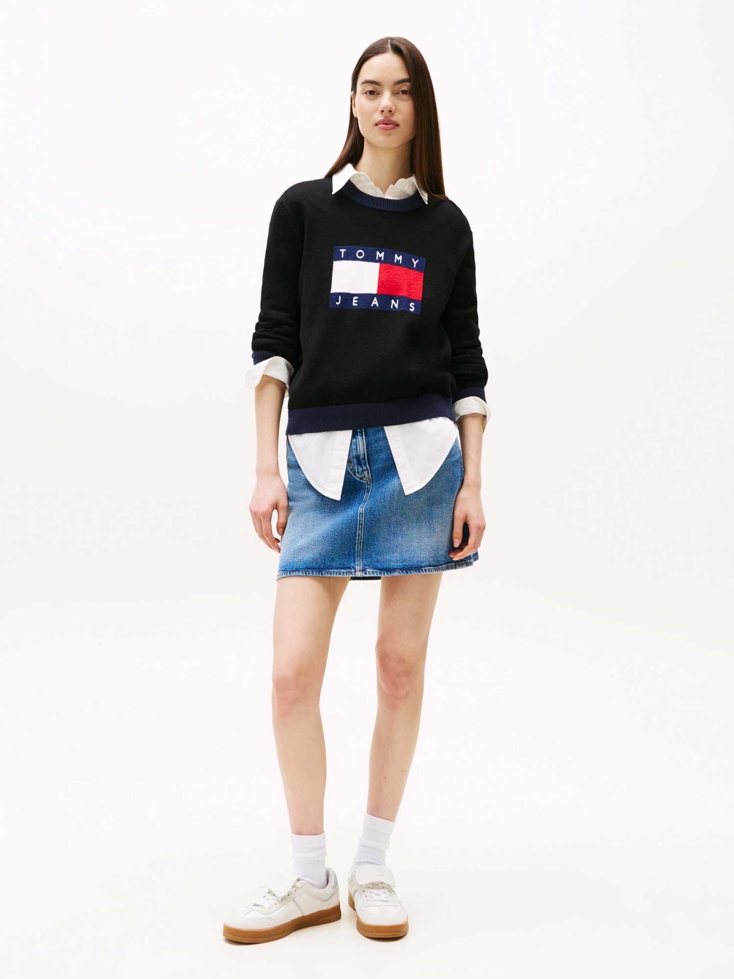 TOMMY JEANS Блуза TJW CLRBLCKFLAG SWEATER EXT