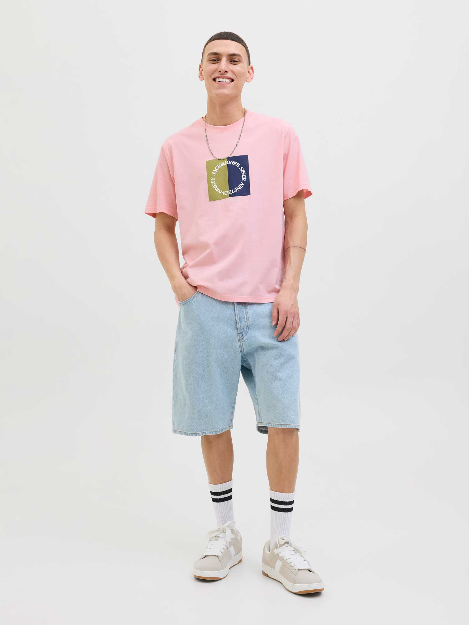 JACK & JONES Тениска JORTAVIRA BRANDING TEE SS CREW NECK
