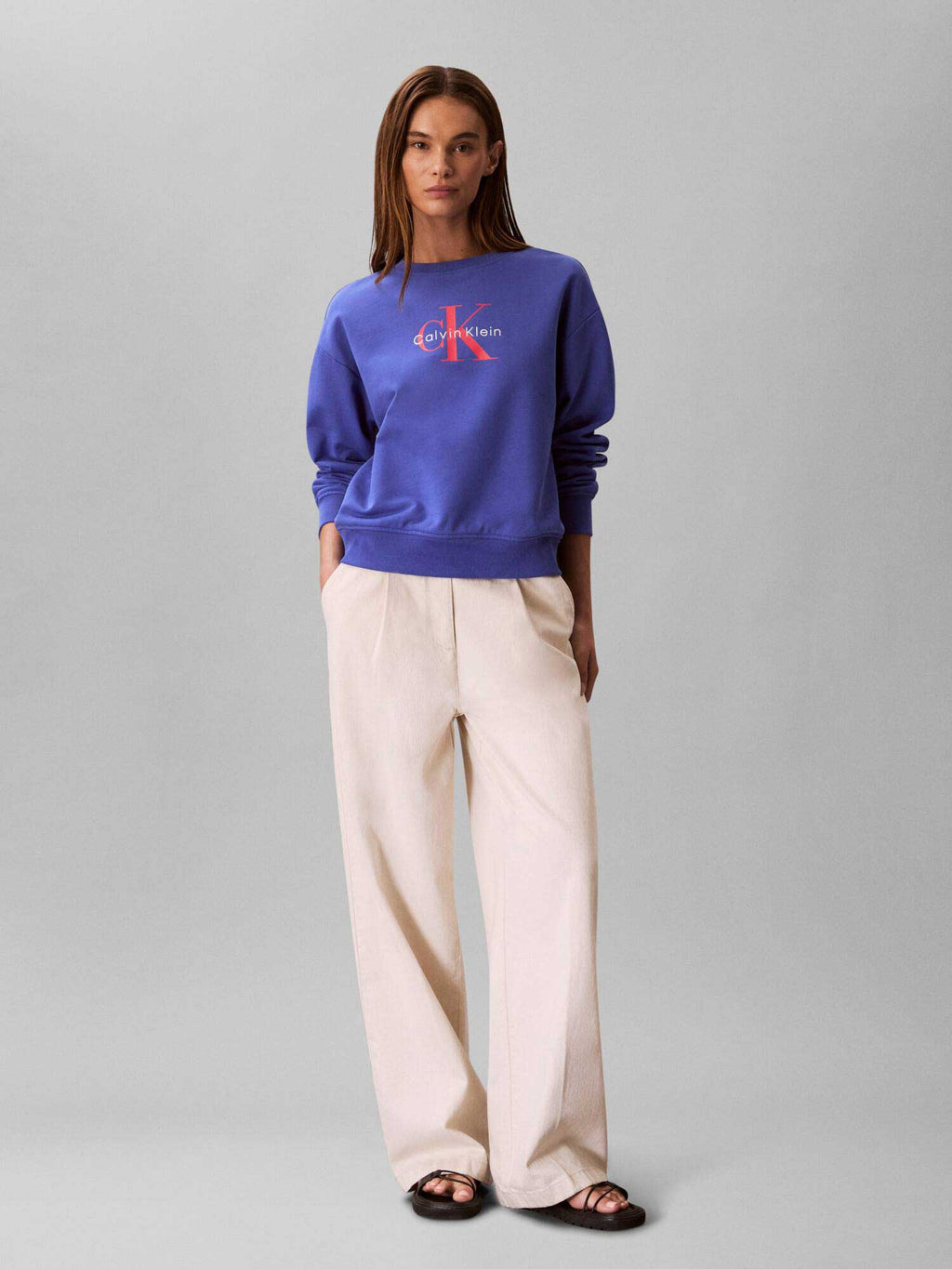 Calvin Klein Jeans Блуза LS MONOLOGO FRENCH TERRY RLXD