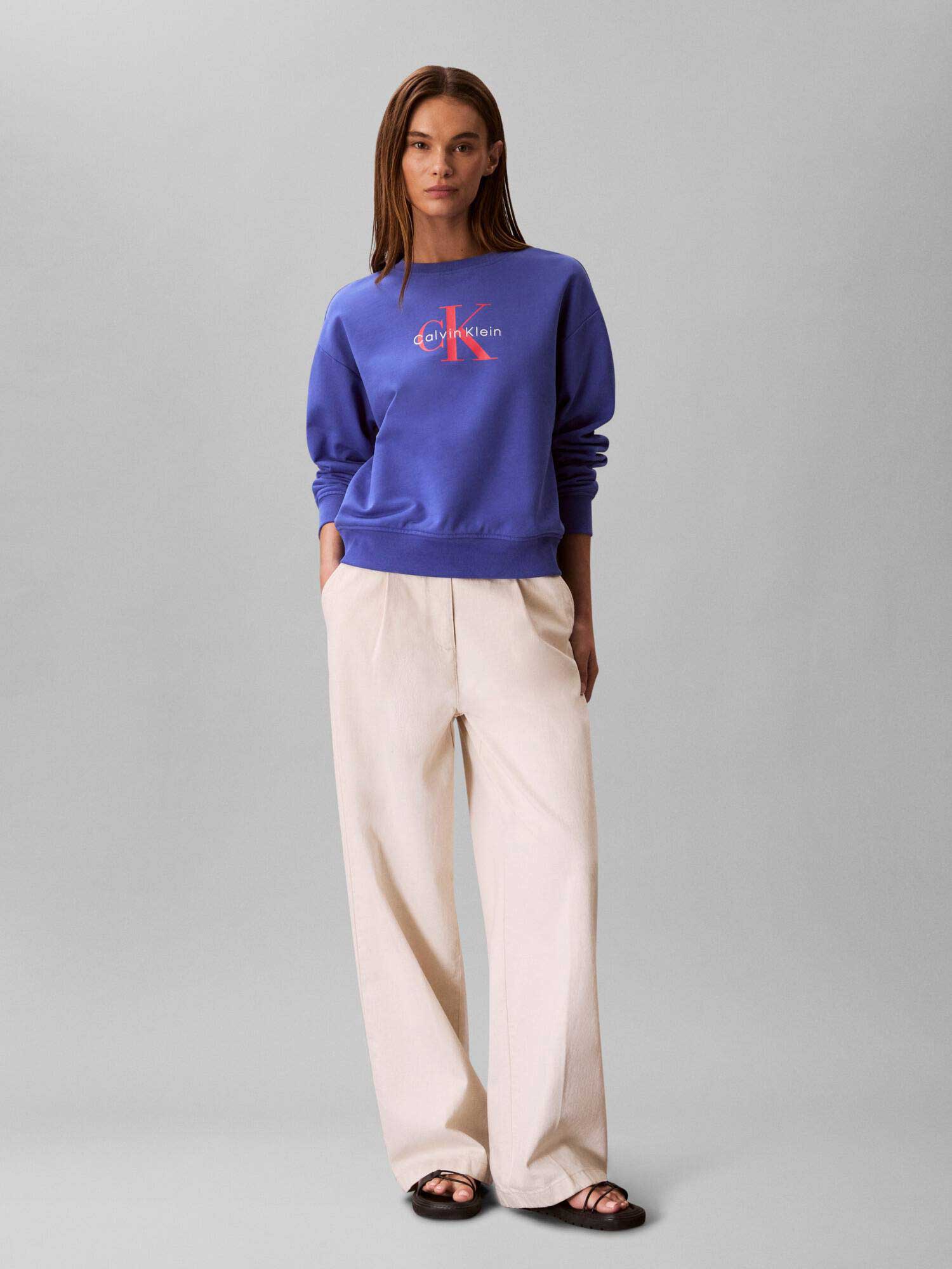 Calvin Klein Jeans Блуза LS MONOLOGO FRENCH TERRY RLXD