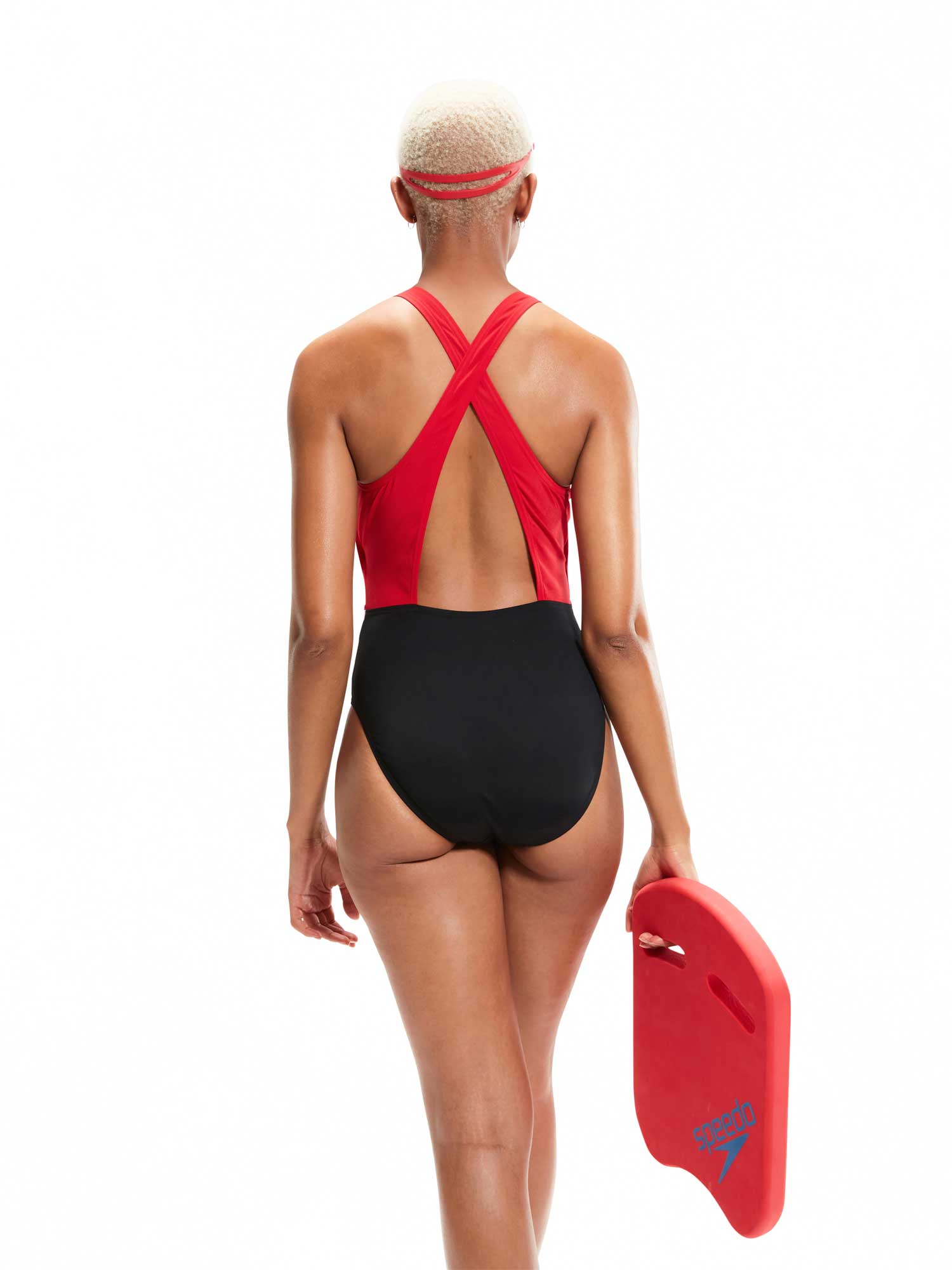 SPEEDO Цял бански WOMENS COLOURBLOCK HIGHNECK CROSSBACK