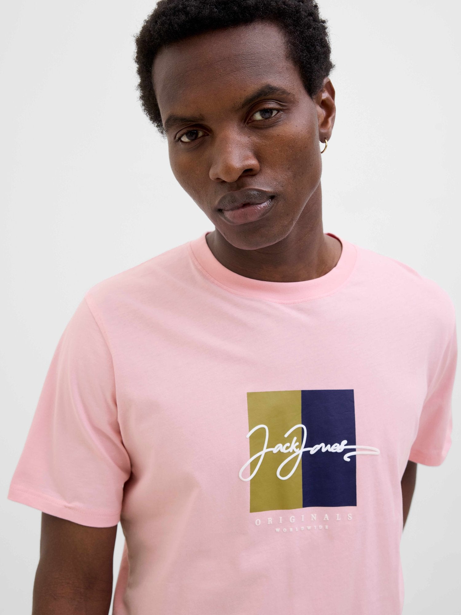 JACK & JONES Тениска JORFREDERIKSBERG BOX SCRIPT TEE SS CN LN