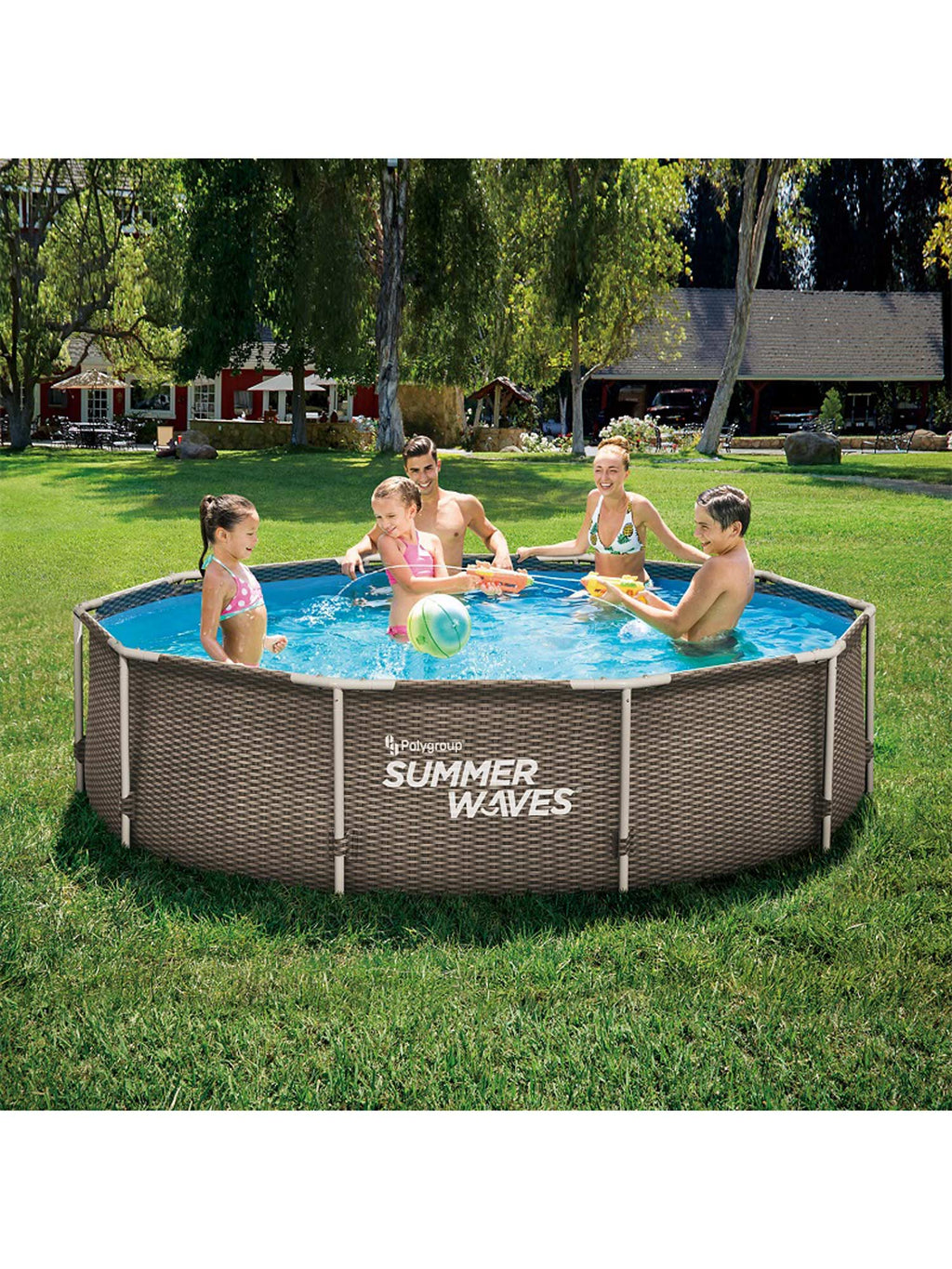 SUMMER WAVES Басейн имитация РАТАН Metal Frame 305х76см
