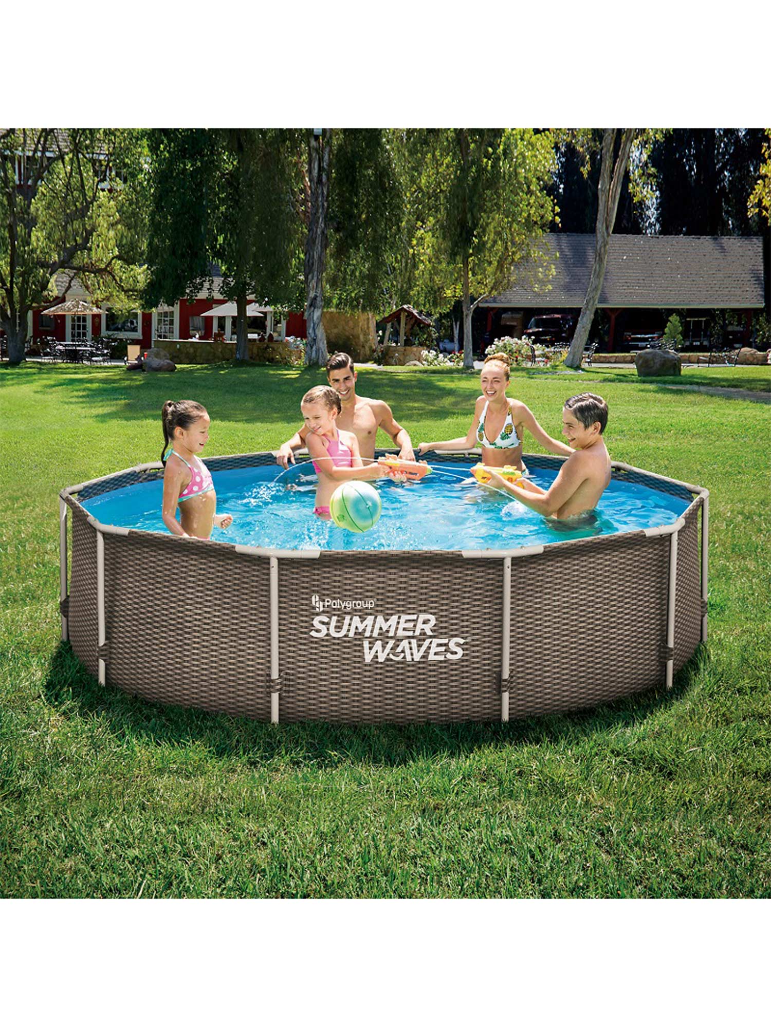 SUMMER WAVES Басейн имитация РАТАН Metal Frame 305х76см