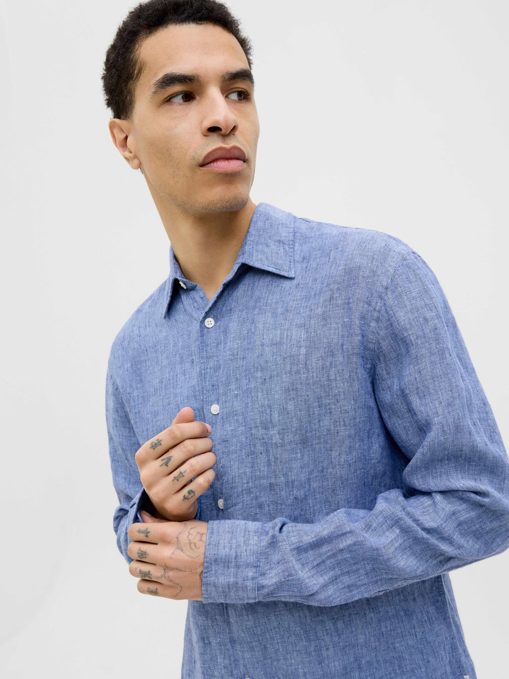JACK & JONES Риза JPRCCLAWRENCE LINEN L/S SHIRT SN