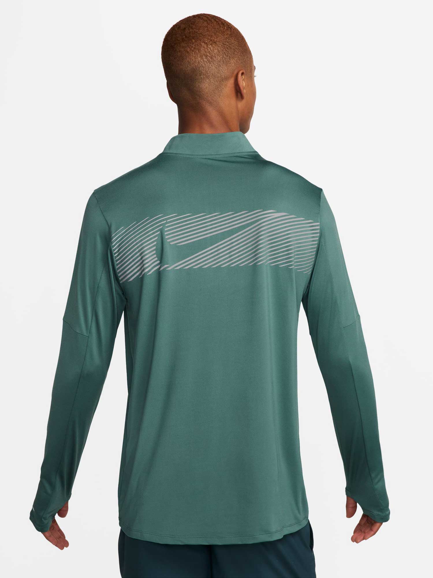 NIKE Блуза M NK DF ELMNT TOP HZ FLASH HBR