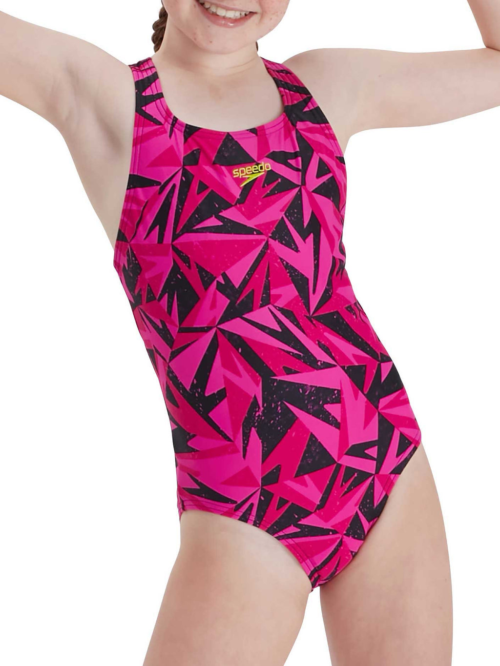 SPEEDO Цял бански GIRLS HYPER BOOM ALLOVER MEDALIST