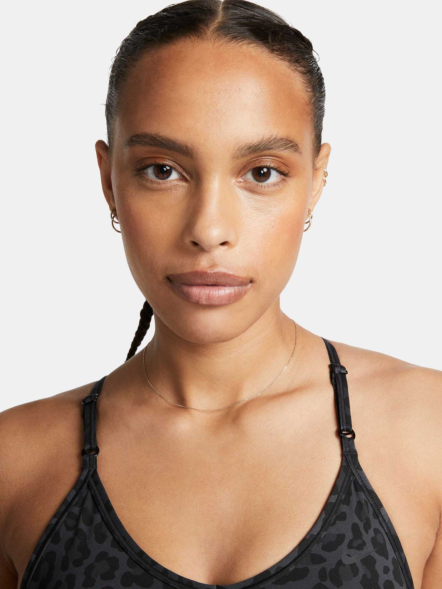 NIKE Спортен сутиен W DF INDY V-NECK LPRD BRA