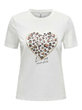 ONLY Тениска ONLTANYA LIFE REG S/S LEO PRINT TOP JRS