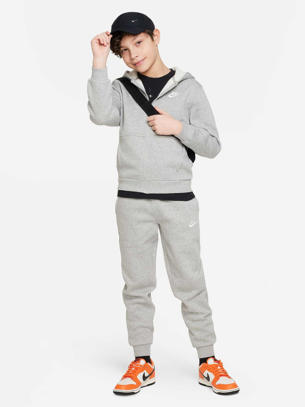 NIKE Суитшърт K NSW CLUB FLC HD FZ LS LBR