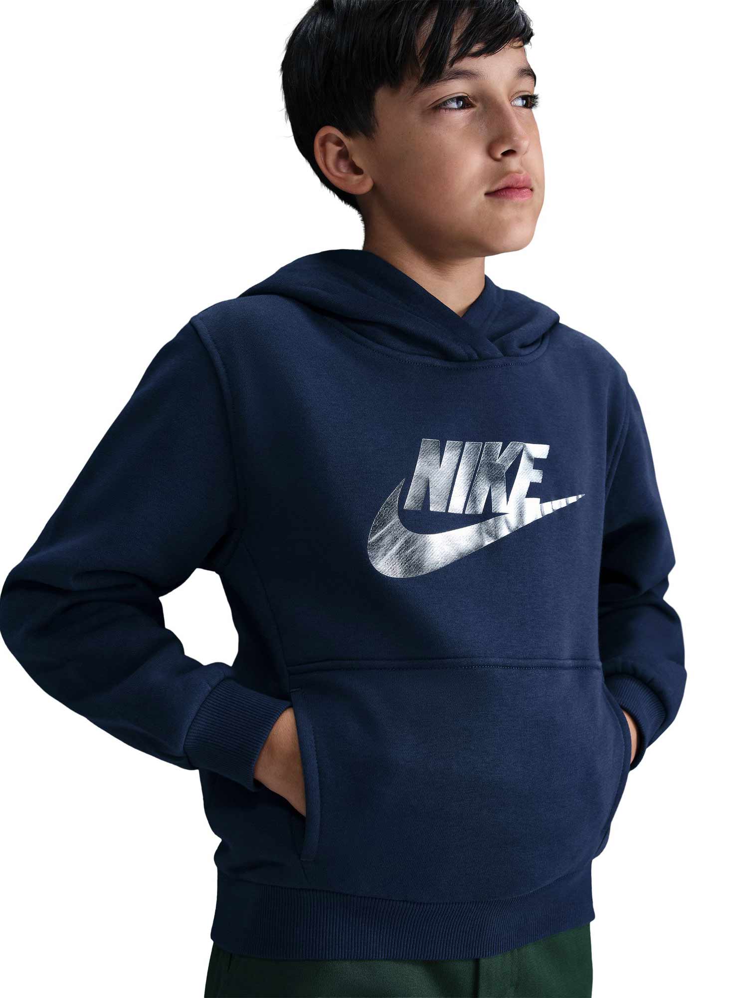 NIKE Суитшърт K NSW CLUB FLC HDY GOLD SATN
