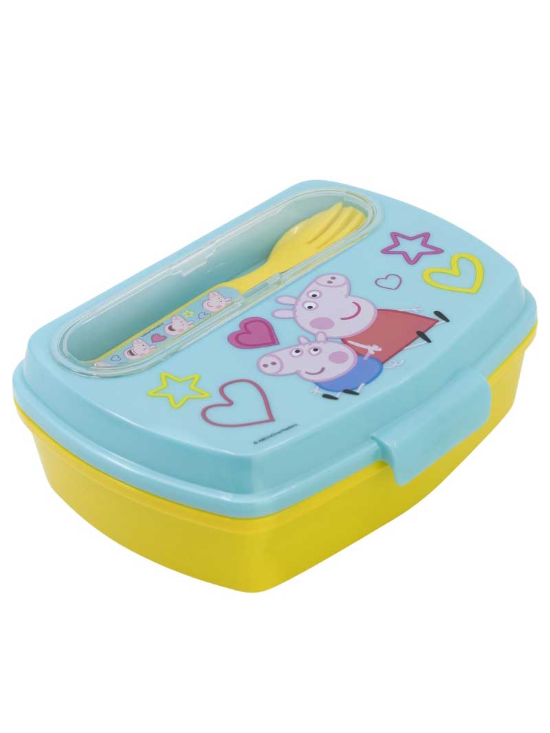 KIDS MOVIE HEROES Кутия за храна FUNNY SANDWICH BOX WITH CUTLERY