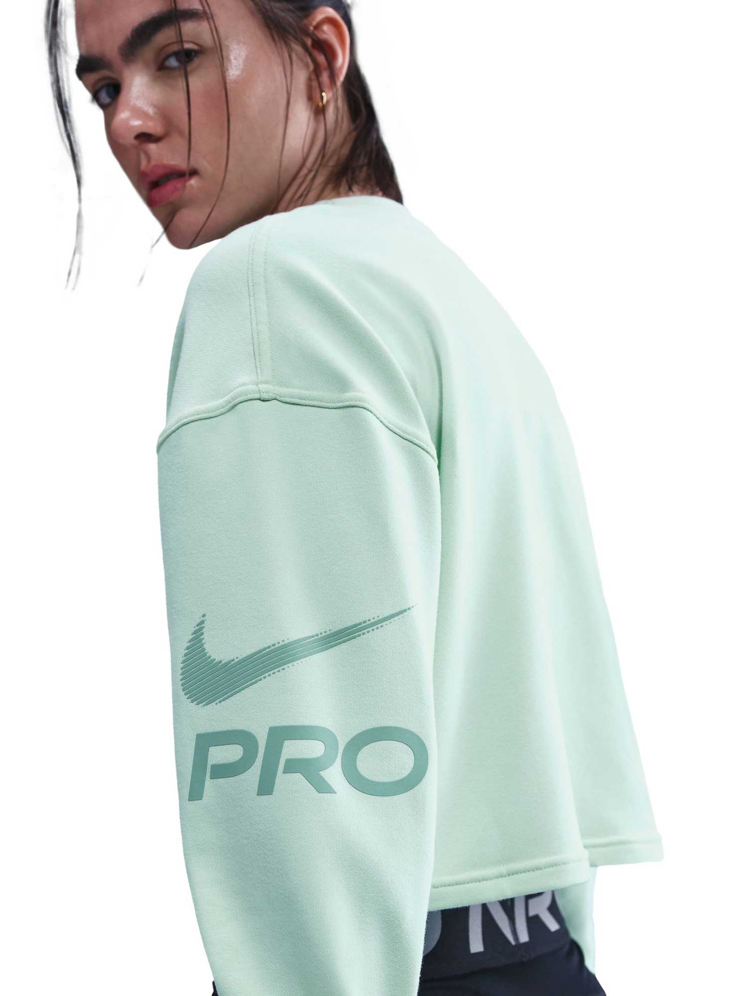 NIKE Блуза W NP DF FLC CREW TT GRX