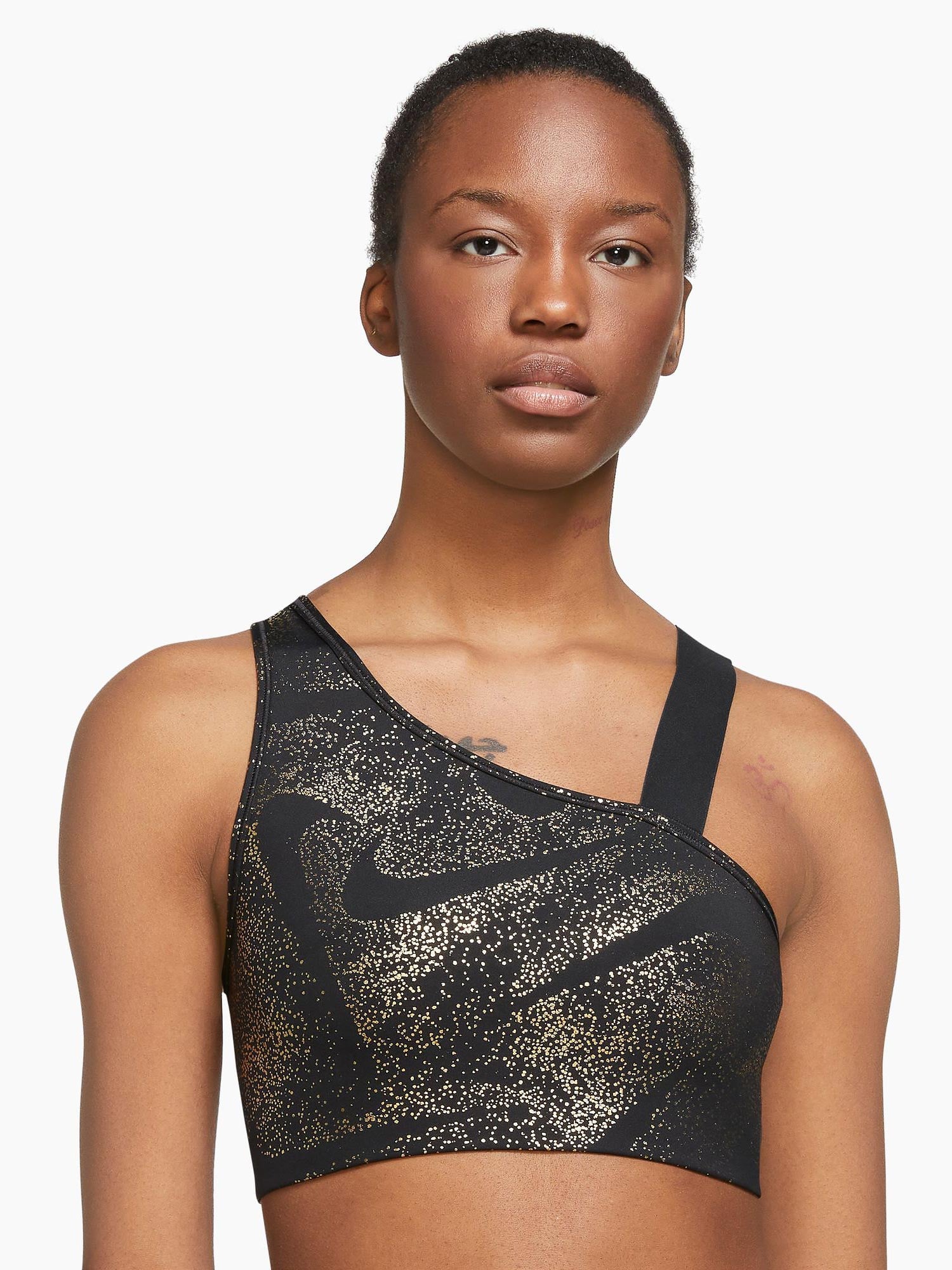 NIKE Спортен сутиен W DF SWSH ASYM AOP