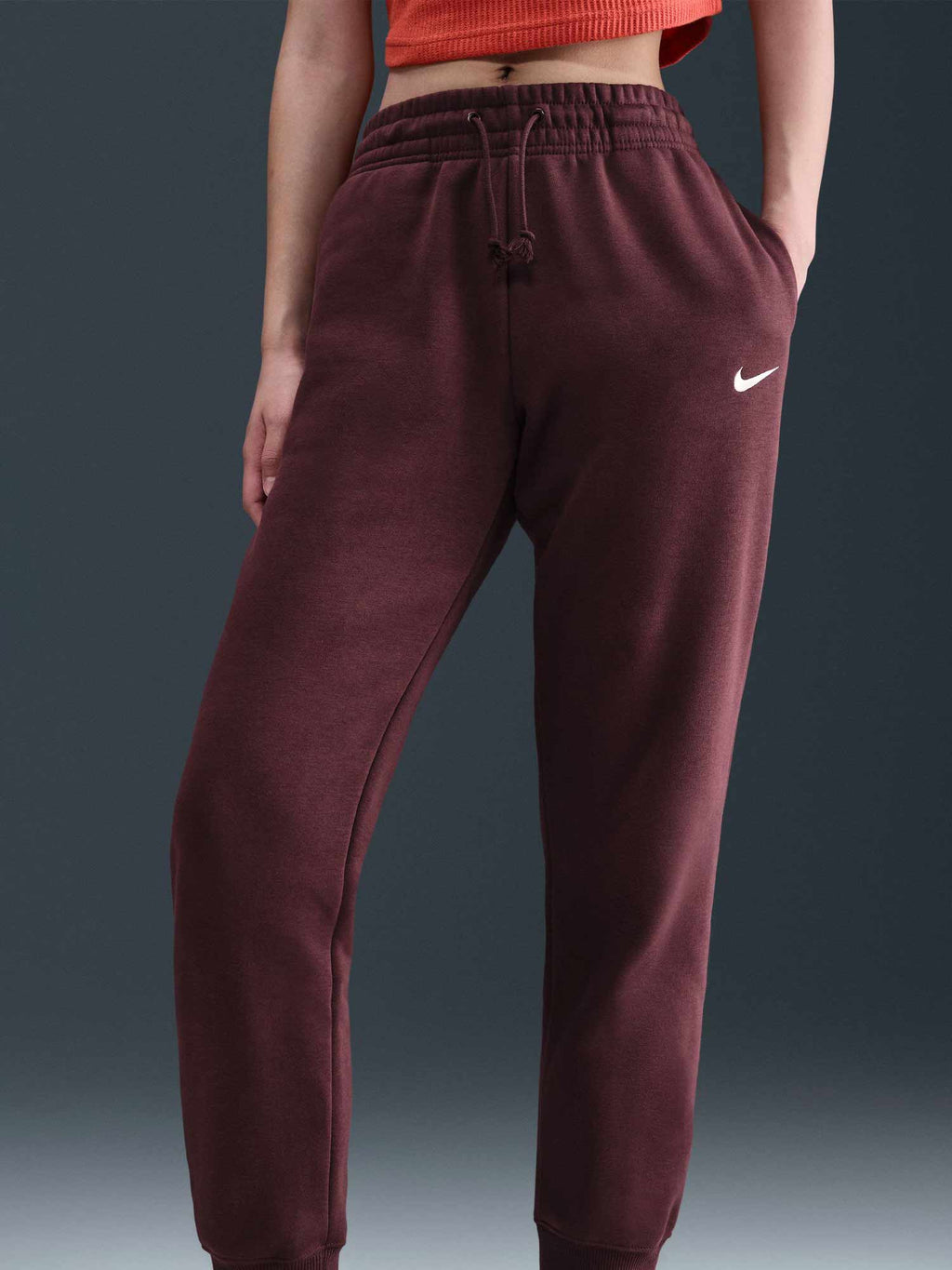 NIKE Спортно долнище W NSW PHNX FLC MR PANT STD