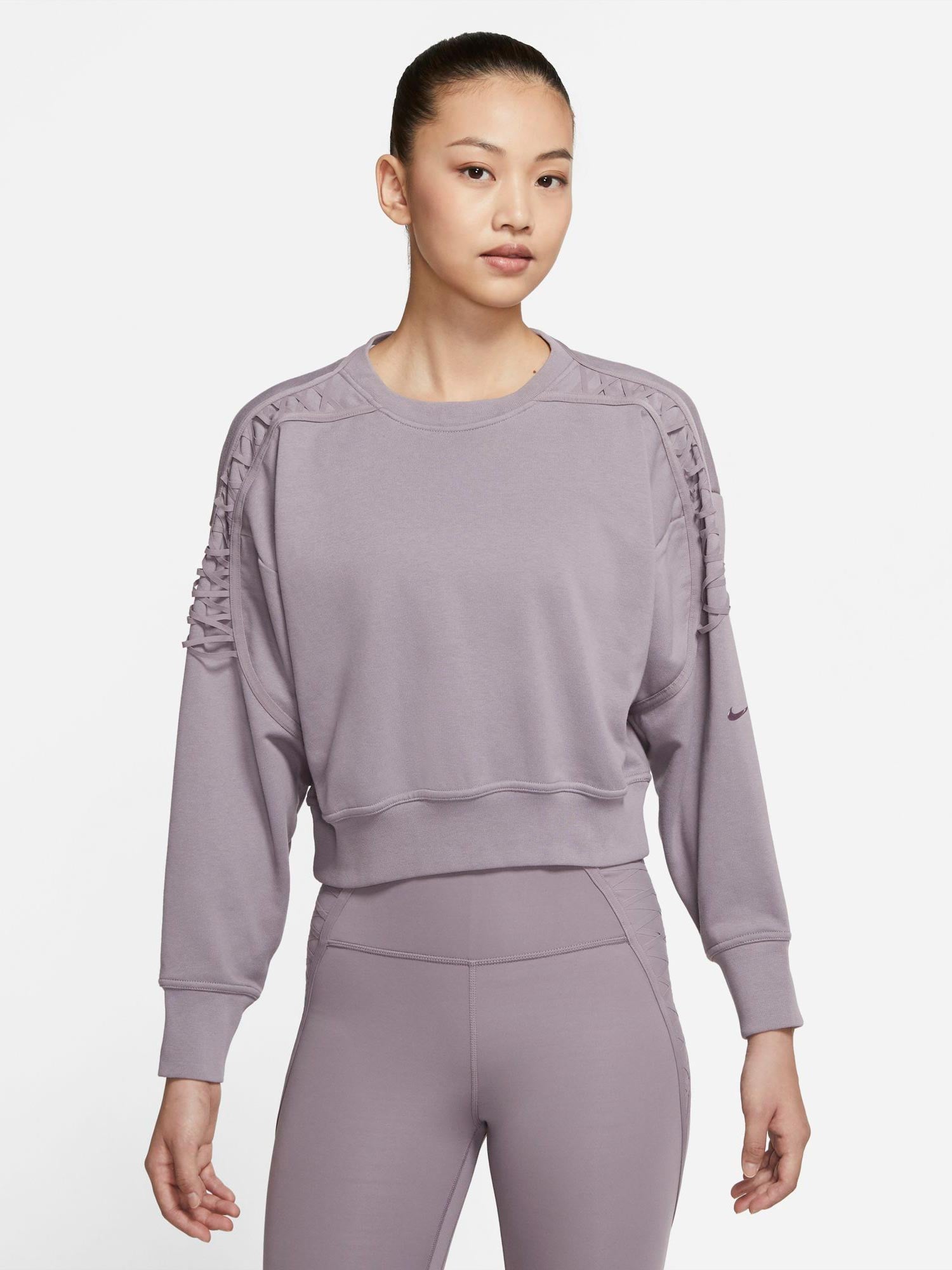 NIKE Блуза W THRMA FLC CROP LC LS