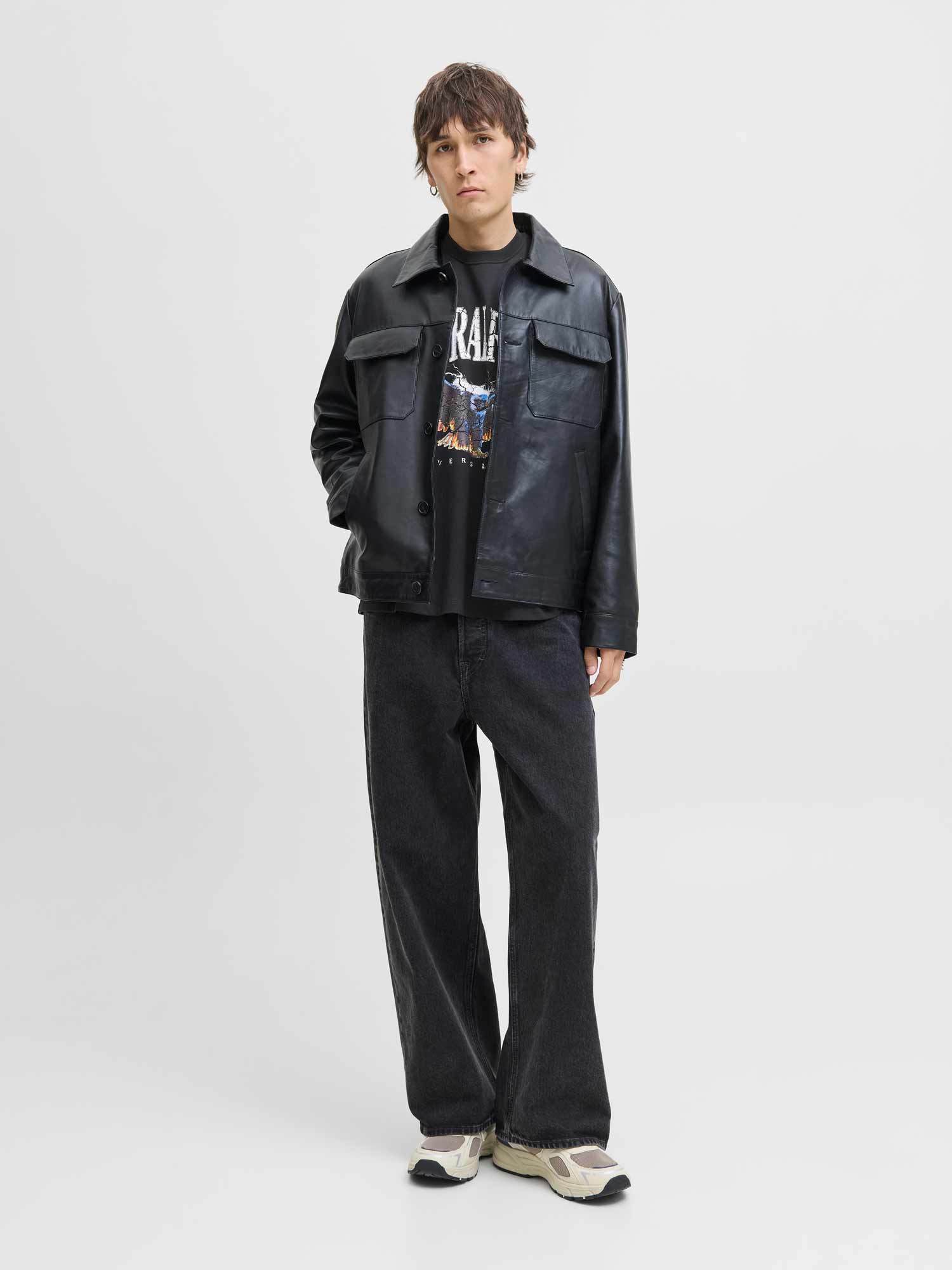 JACK & JONES Тениска JOREAGLEROCK GALLERY TEE SS CREW NECK TG