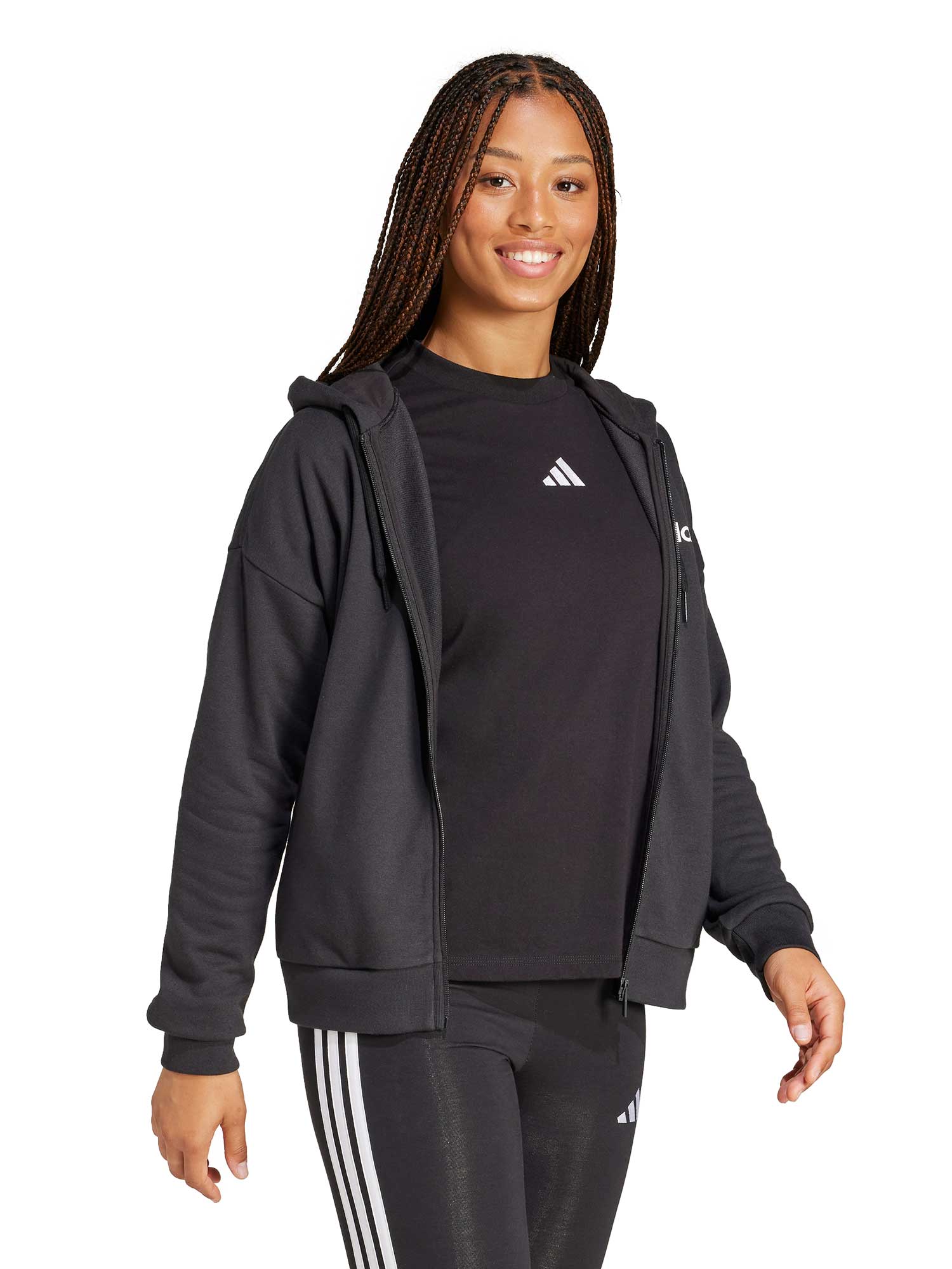 ADIDAS SPORTSWEAR Суитшърт Essentials Linear Full-Zip French Terry