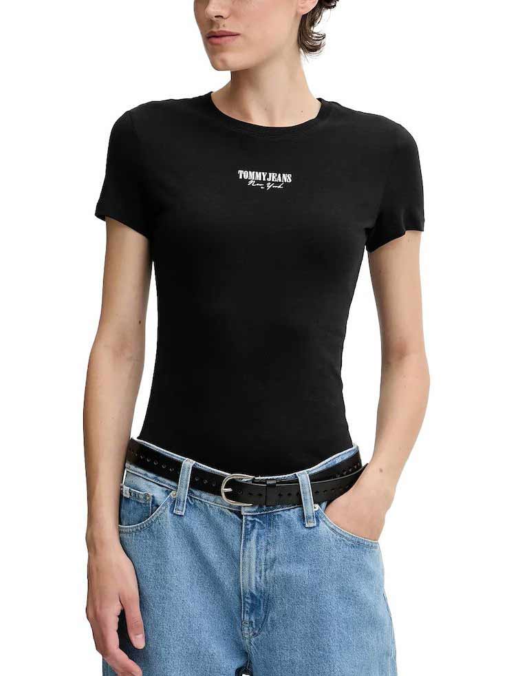 TOMMY JEANS Тениска TJW SLIM ESSENTIAL LOGO2 TEE E